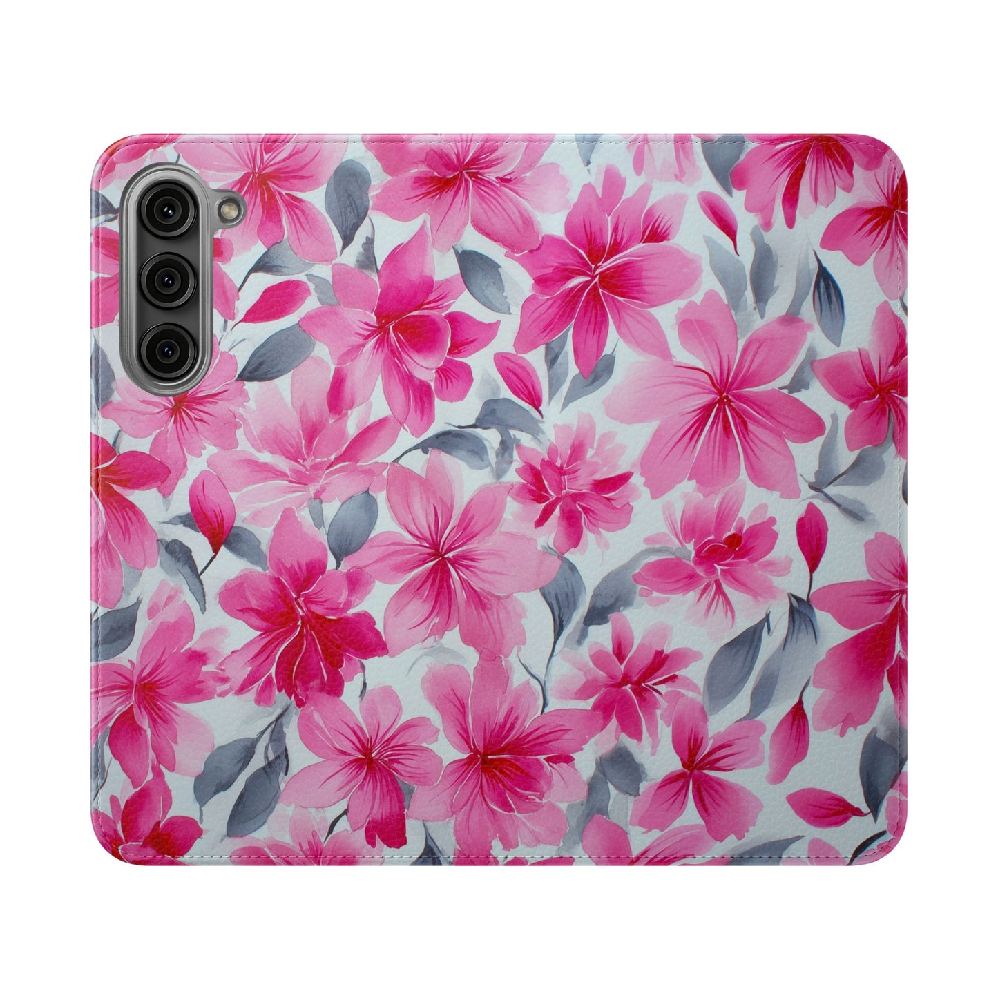 Floral Flip Phone Cases, Elegant Smartphone Covers, Spring Decor, Stylish Gift for Her, Patterned Wallet Case, Trendy Phone Protectors
