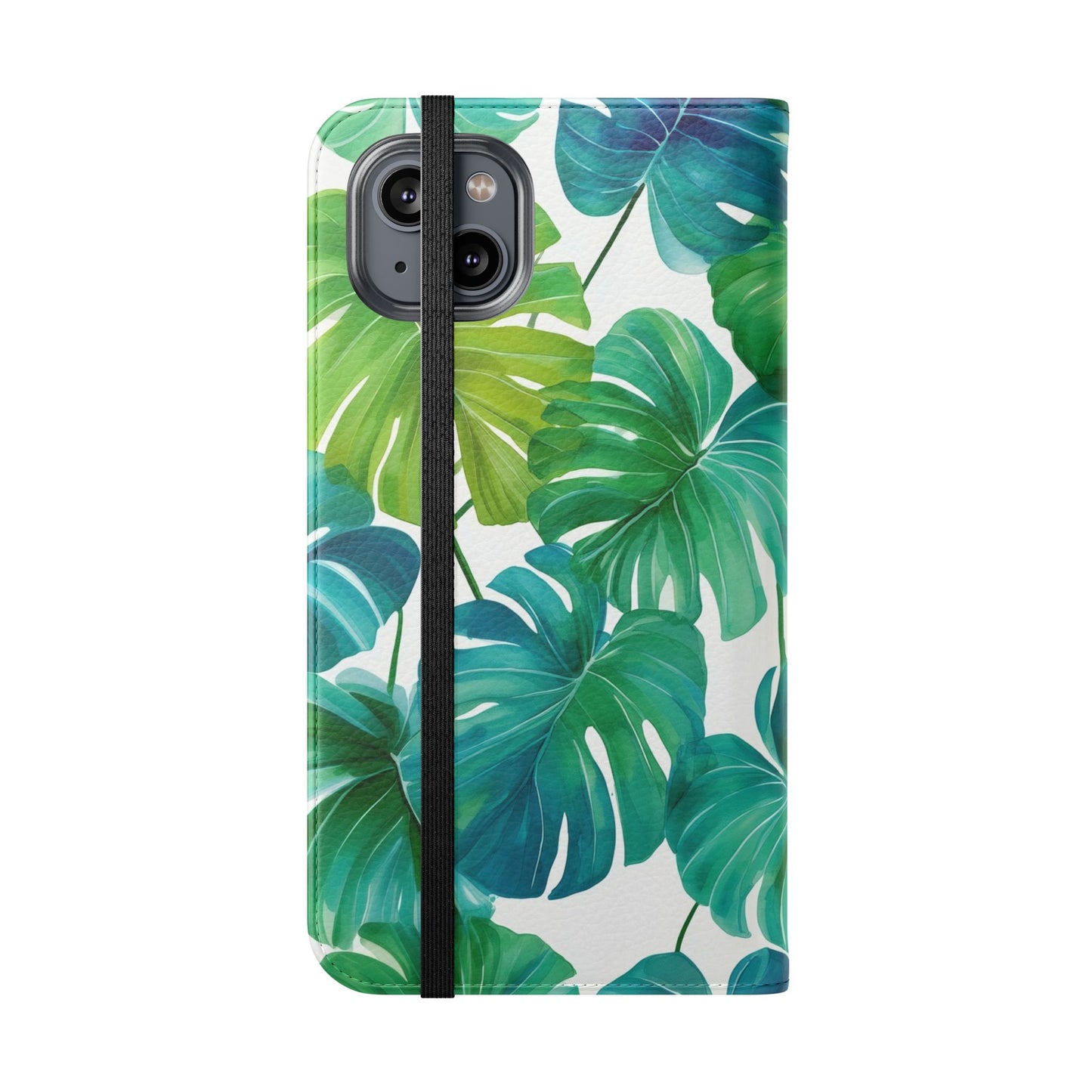 Tropical Leaf Phone Case, Flip Case for Smartphones, Modern Phone Cover, Gift for Nature Lovers, Travel Accessory, Tropical Vibes
