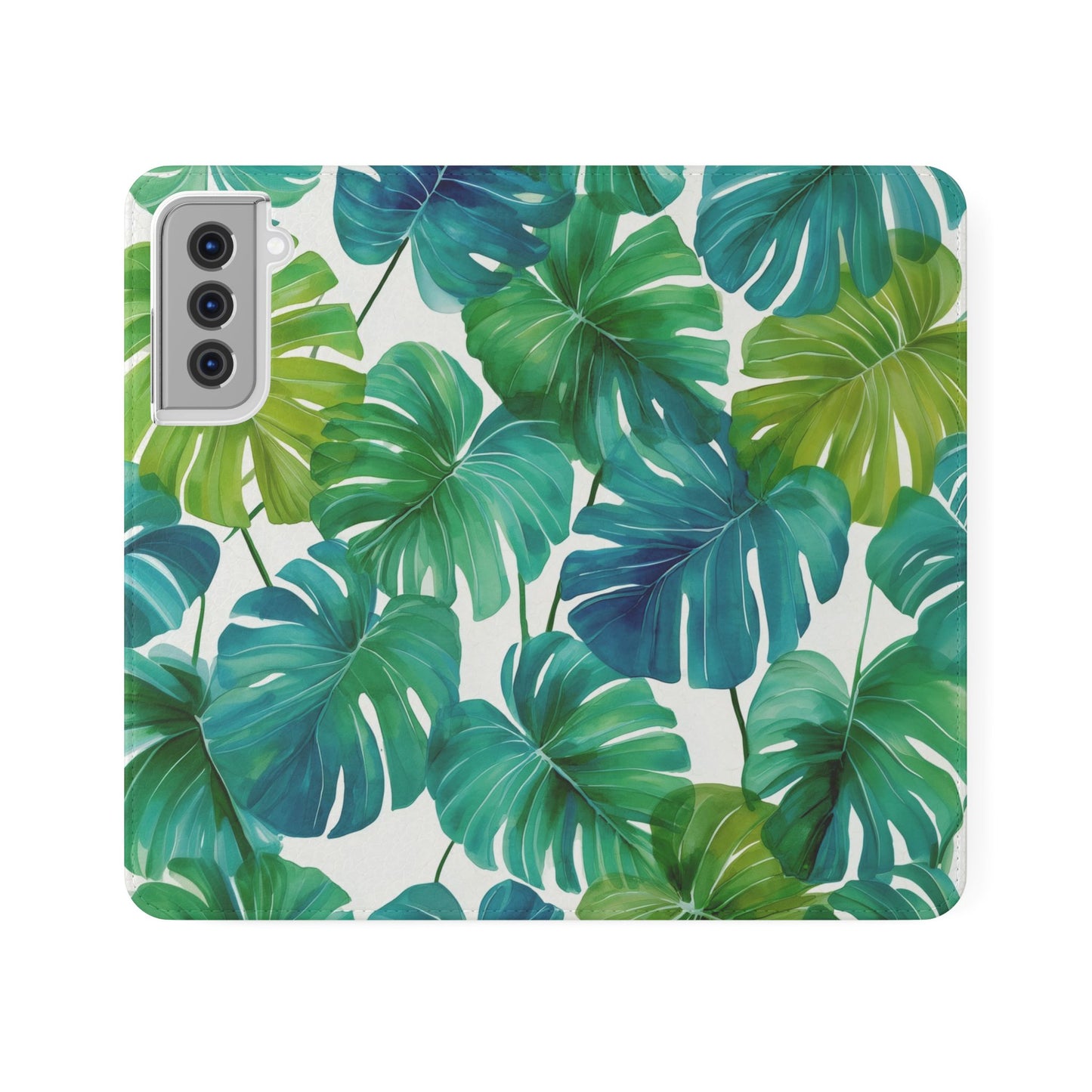Tropical Leaf Phone Case, Flip Case for Smartphones, Modern Phone Cover, Gift for Nature Lovers, Travel Accessory, Tropical Vibes