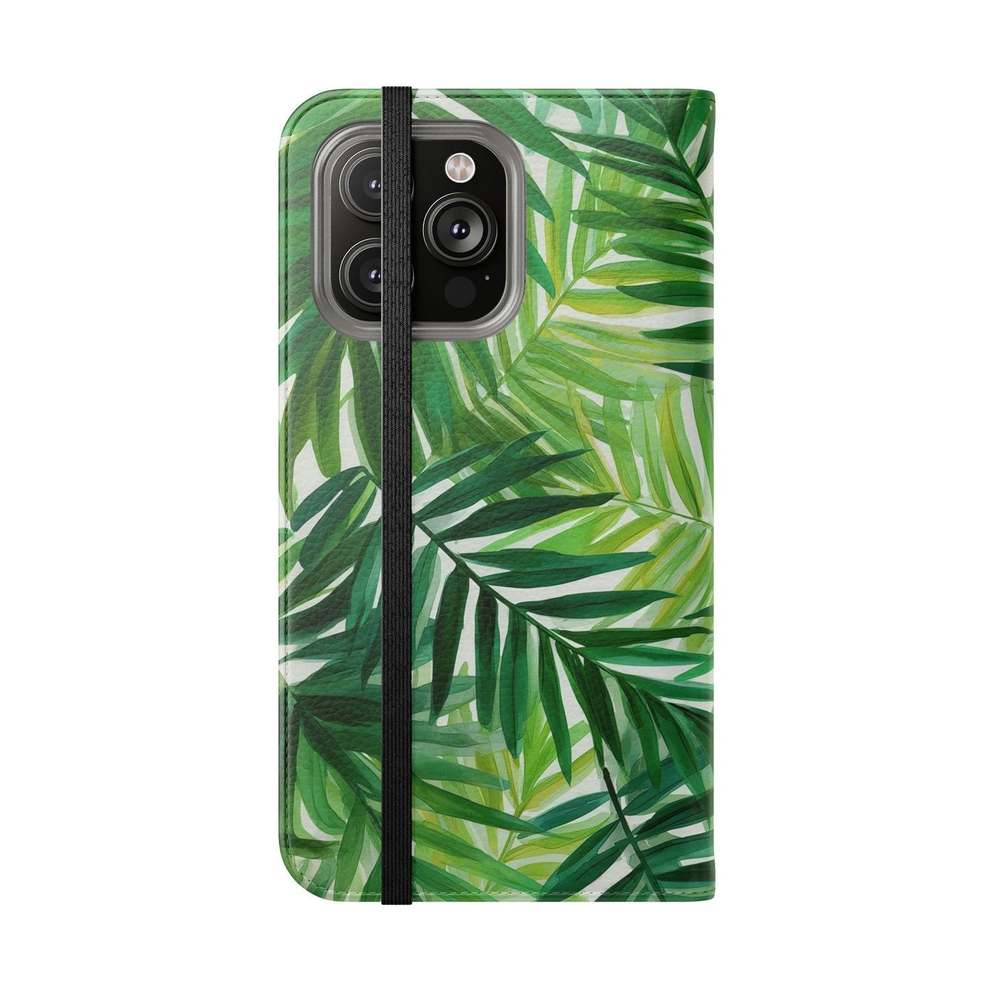 Tropical Leaf Flip Case for Phones, Eco-Friendly Phone Cover, Stylish Wallet Case, Perfect Gift for Nature Lovers, Spring/Summer Accessory