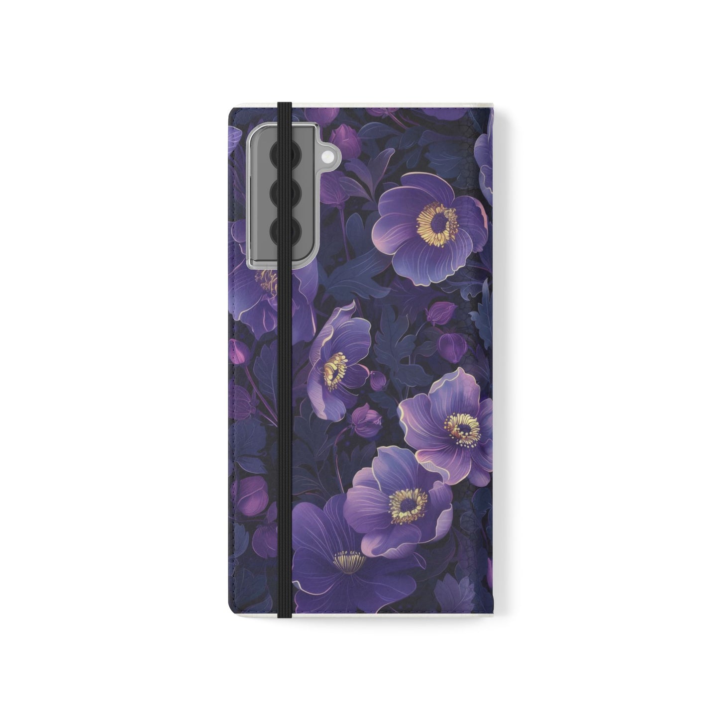 Floral Print Flip Case for Phone, Elegant Protective Cover, Stylish Wallet Case, Ideal Gift for Her, Trendy Cell Phone Accessory