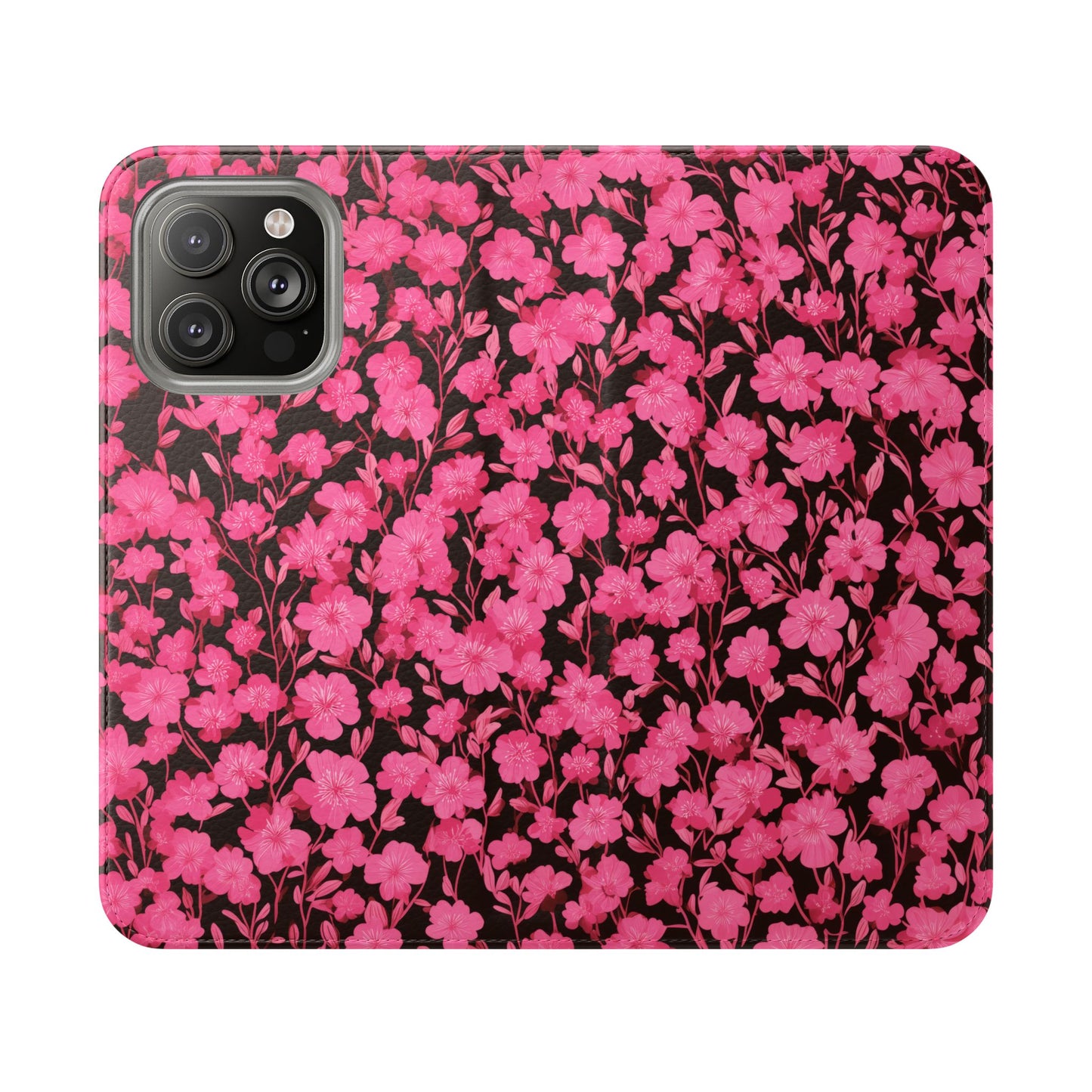 Floral Flip Cases for Phones, Cute Floral Phone Wallet, Gift for Her, Trendy Phone Accessories, Mother's Day Gift, Phone Protection