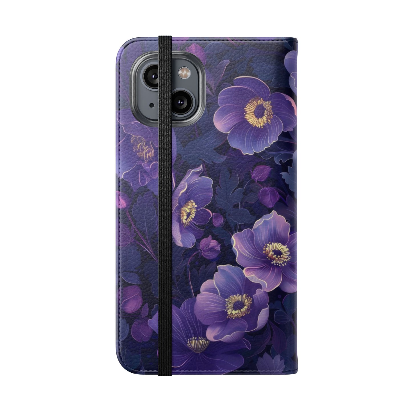 Floral Print Flip Case for Phone, Elegant Protective Cover, Stylish Wallet Case, Ideal Gift for Her, Trendy Cell Phone Accessory