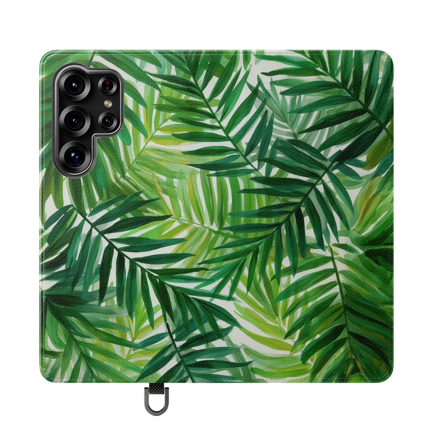 Tropical Leaf Flip Case for Phones, Eco-Friendly Phone Cover, Stylish Wallet Case, Perfect Gift for Nature Lovers, Spring/Summer Accessory