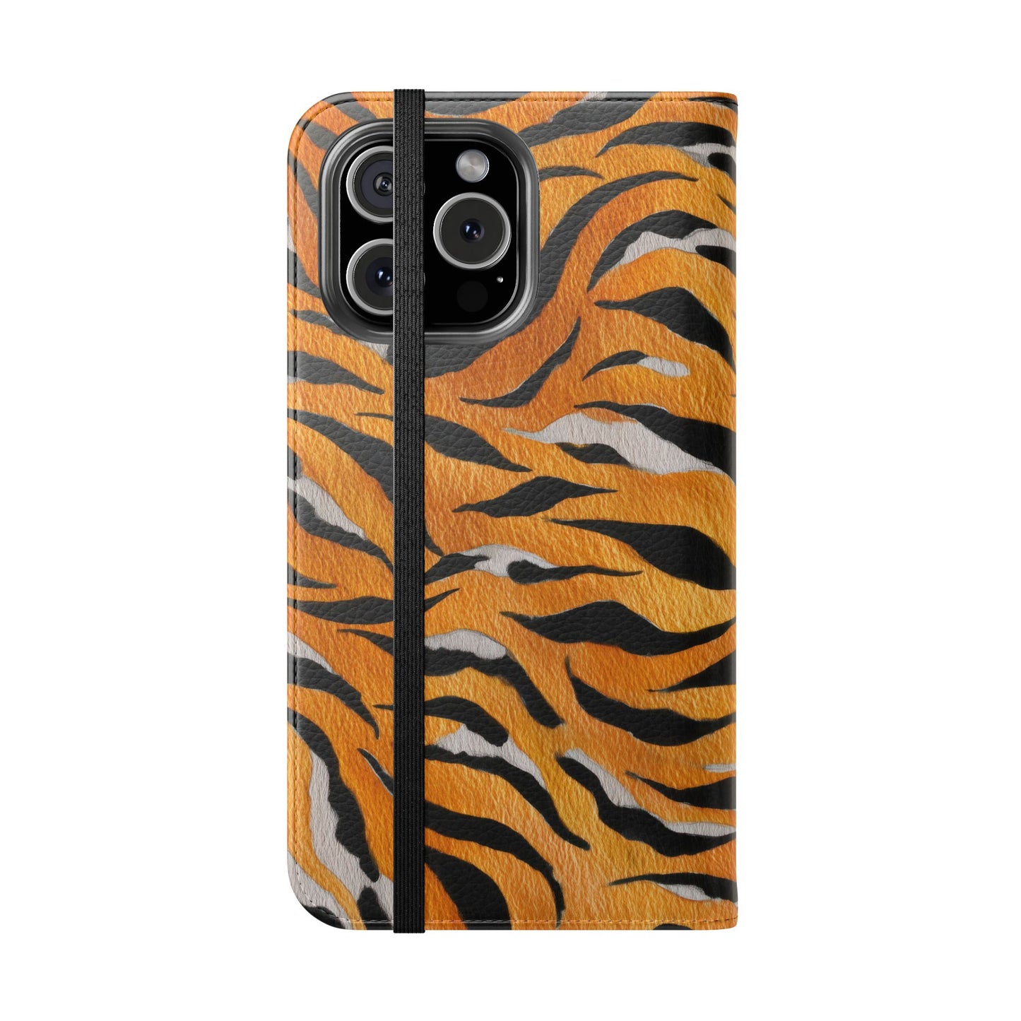 Tiger Print Flip Case, Personalized Phone Case, Stylish Wallet Case, Animal Print Cover, Gift for Wildlife Lovers