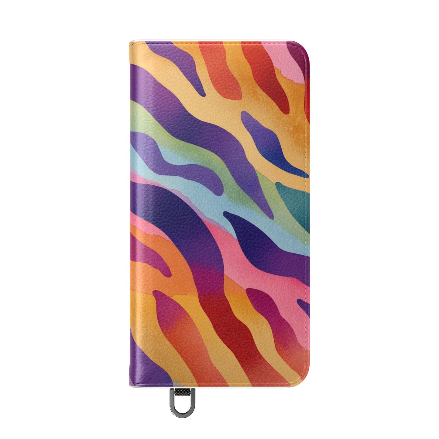 Colorful Zebra Print Phone Flip Case, Stylish Wallet Cover, Unique Mobile Accessory, Ideal Gift for Him/Her, Birthday/Anniversary Present