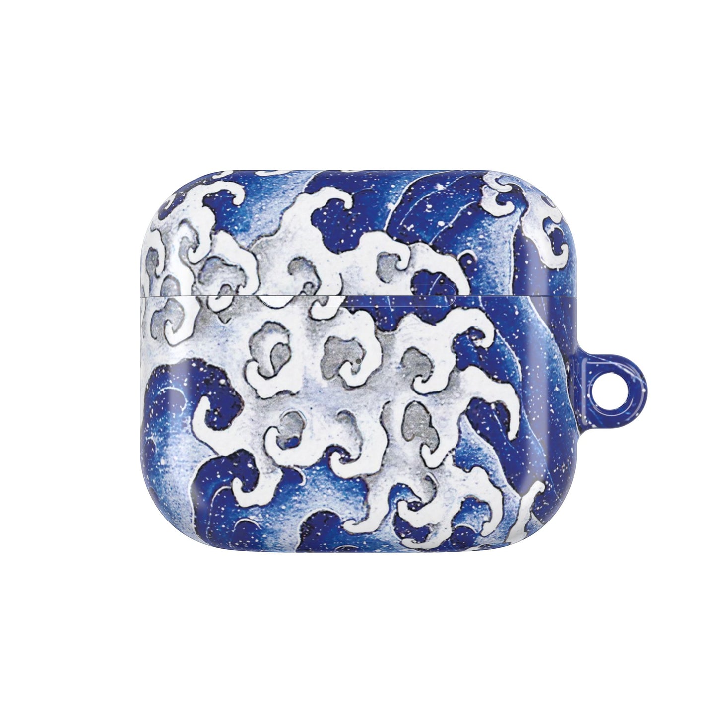 Stylish AirPod Cases with Masculine Wave by Hokusai Design, Trendy Tech Accessories for Gift, Personal Use, Holidays, Beach Lovers, Music Enthusiasts