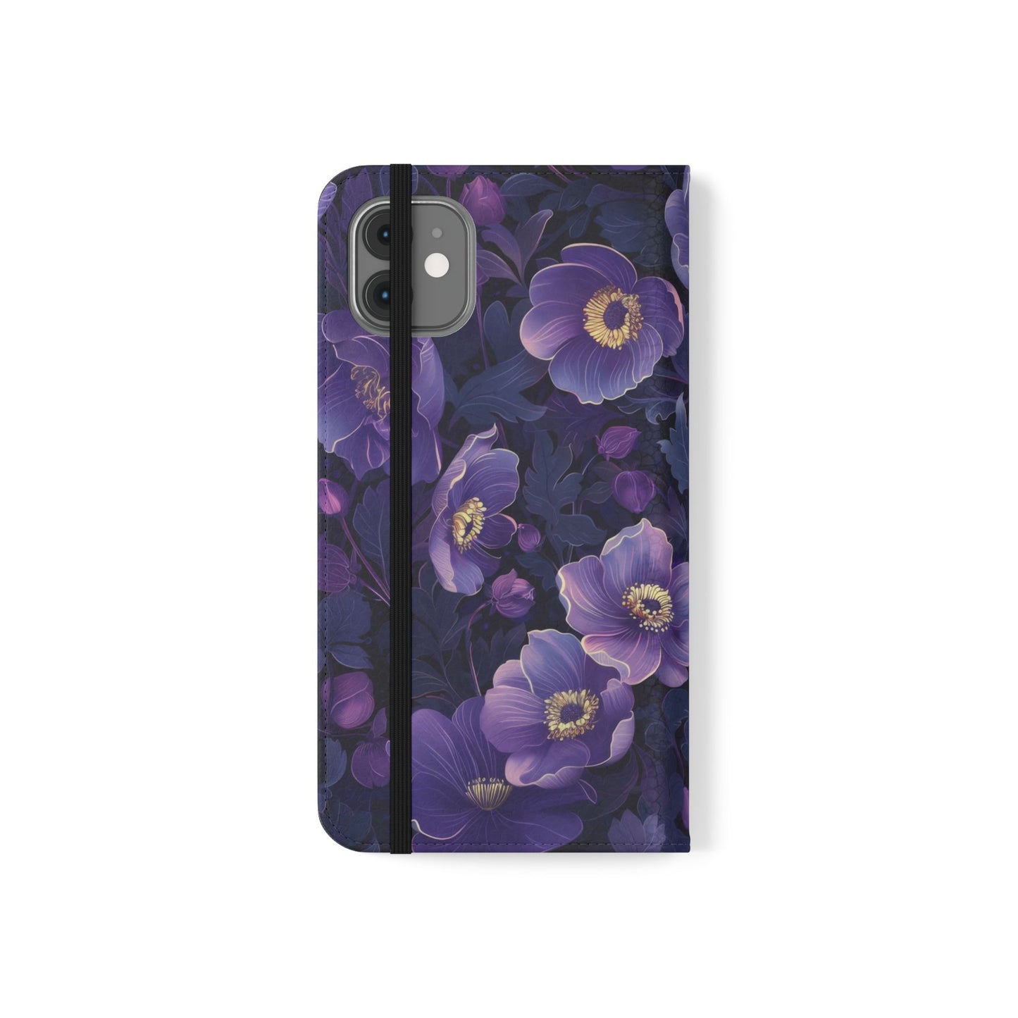 Floral Print Flip Case for Phone, Elegant Protective Cover, Stylish Wallet Case, Ideal Gift for Her, Trendy Cell Phone Accessory