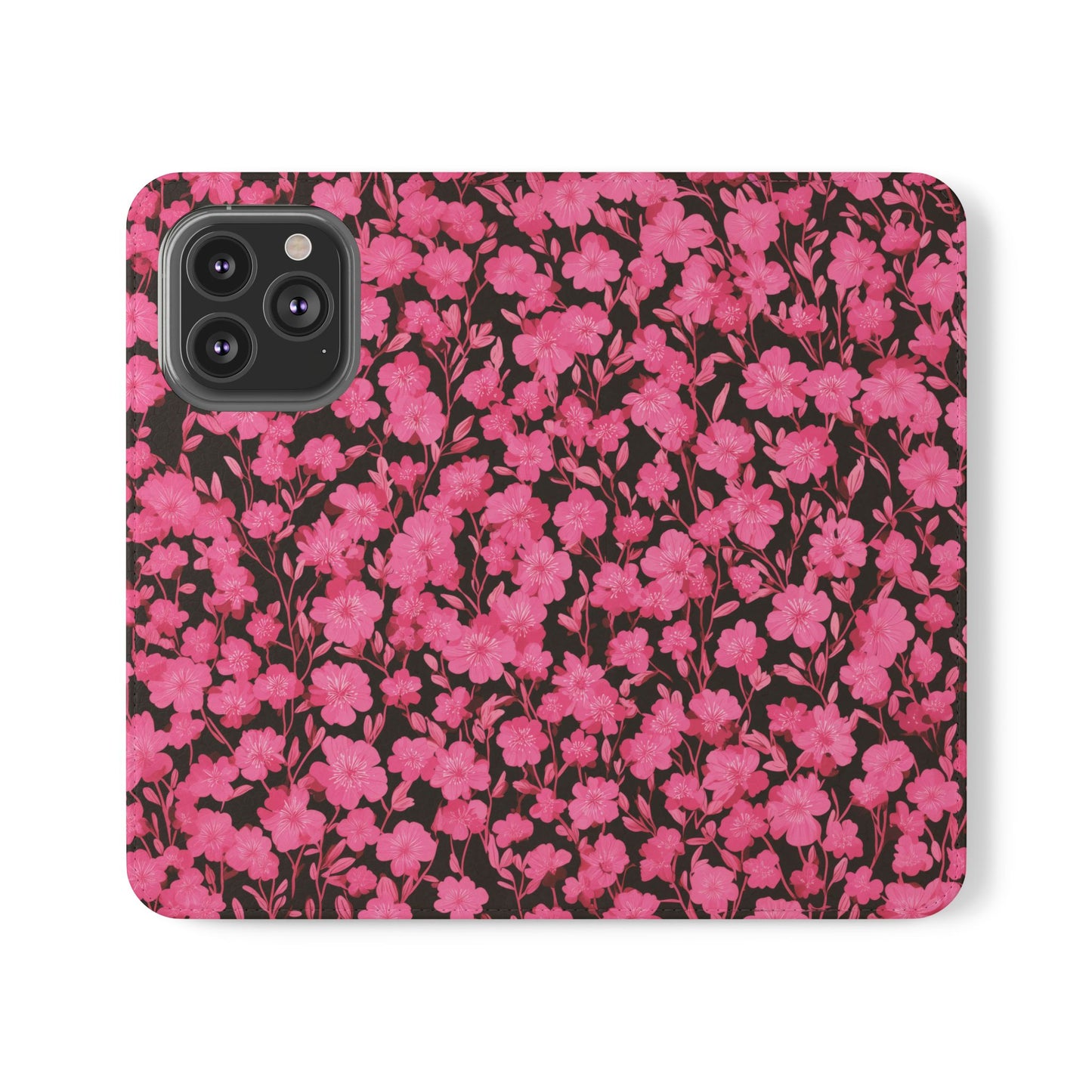 Floral Flip Cases for Phones, Cute Floral Phone Wallet, Gift for Her, Trendy Phone Accessories, Mother's Day Gift, Phone Protection