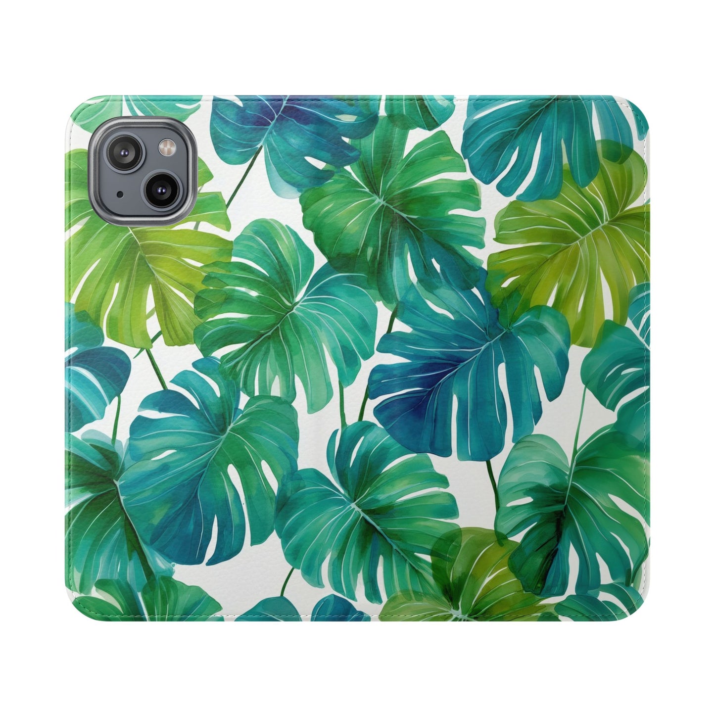 Tropical Leaf Phone Case, Flip Case for Smartphones, Modern Phone Cover, Gift for Nature Lovers, Travel Accessory, Tropical Vibes