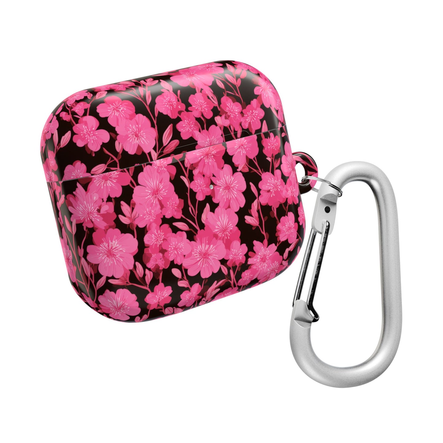 Floral AirPod Case, Cute Pink Wireless Earbud Cover, Gift for Music Lovers, Floral Tech Accessory, Stylish Earbud Holder