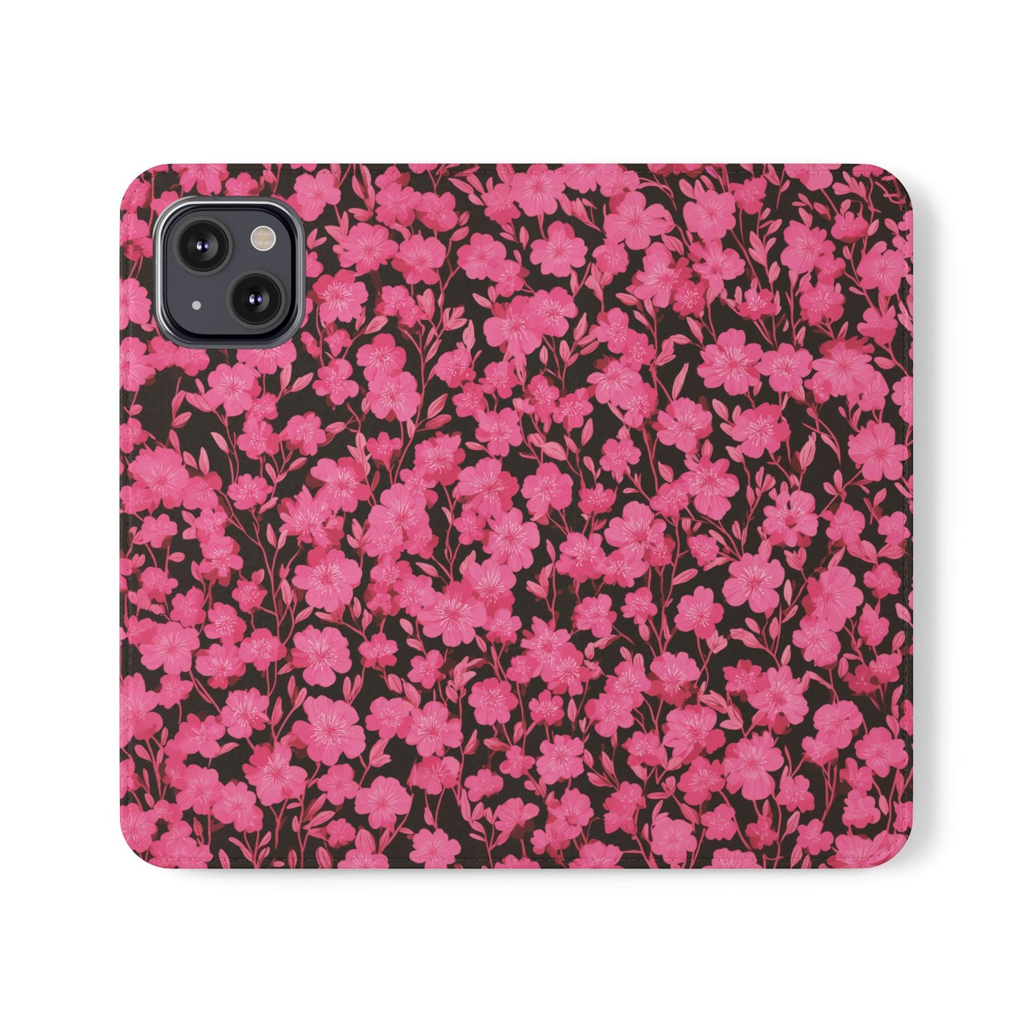 Floral Flip Cases for Phones, Cute Floral Phone Wallet, Gift for Her, Trendy Phone Accessories, Mother's Day Gift, Phone Protection