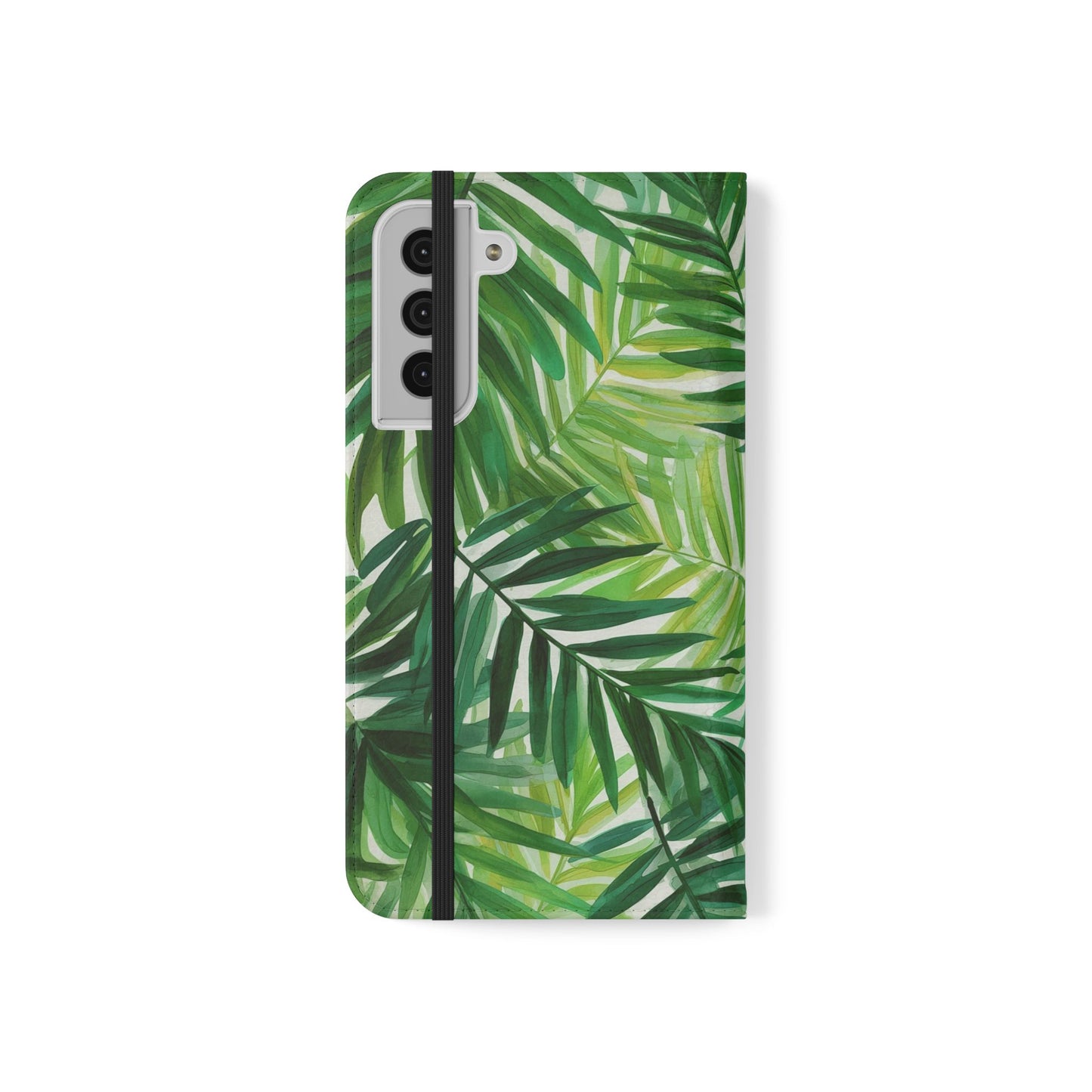 Tropical Leaf Flip Case for Phones, Eco-Friendly Phone Cover, Stylish Wallet Case, Perfect Gift for Nature Lovers, Spring/Summer Accessory