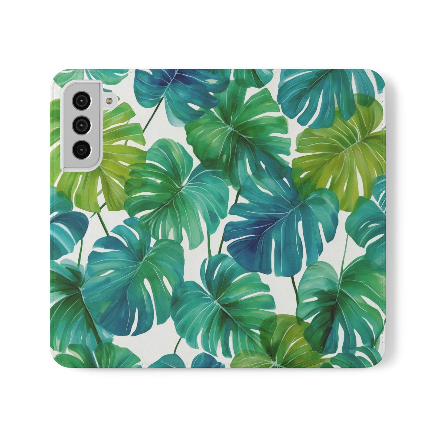 Tropical Leaf Phone Case, Flip Case for Smartphones, Modern Phone Cover, Gift for Nature Lovers, Travel Accessory, Tropical Vibes