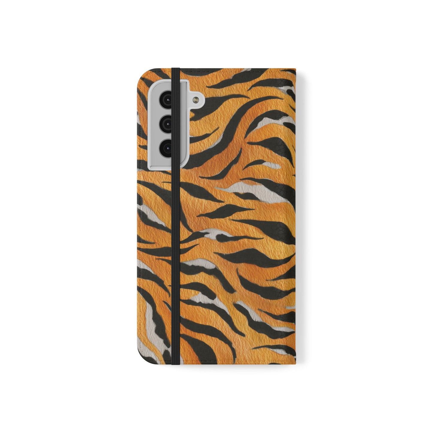 Tiger Print Flip Case, Personalized Phone Case, Stylish Wallet Case, Animal Print Cover, Gift for Wildlife Lovers