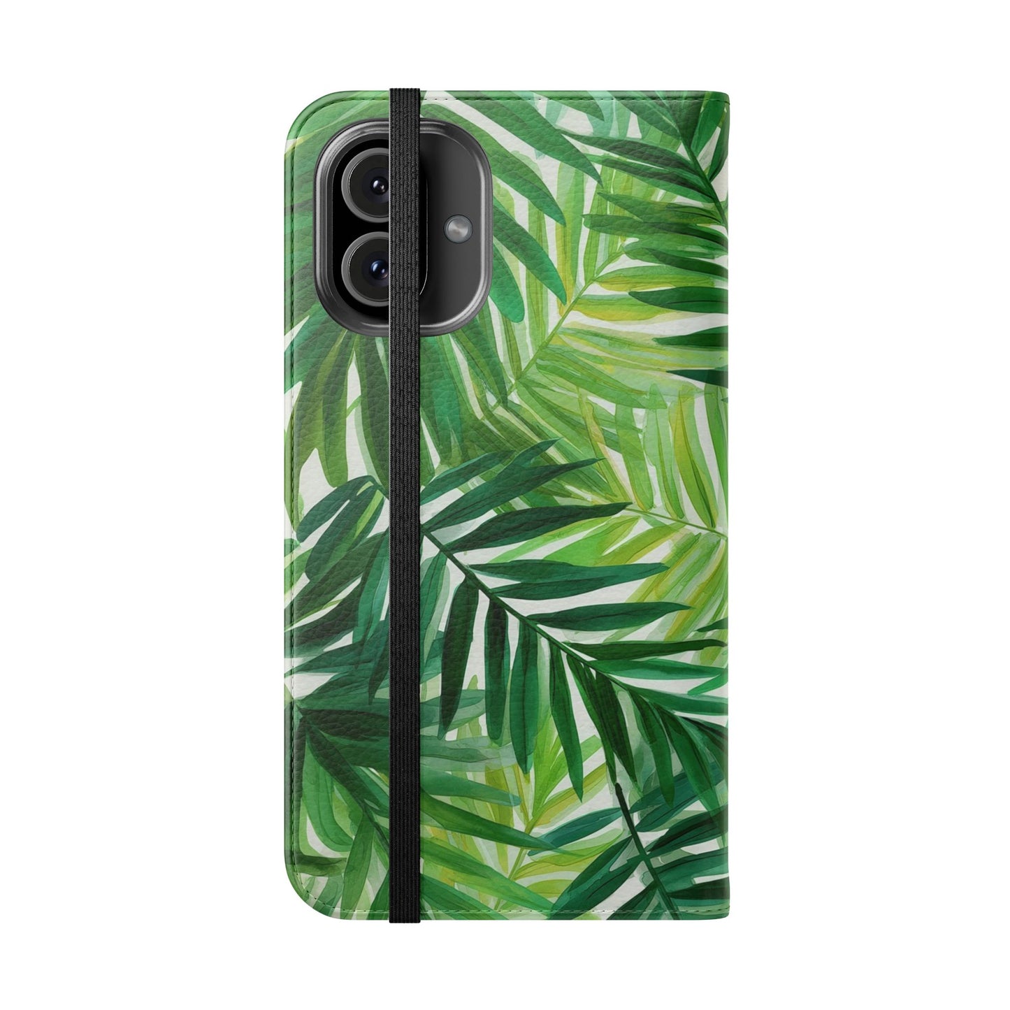 Tropical Leaf Flip Case for Phones, Eco-Friendly Phone Cover, Stylish Wallet Case, Perfect Gift for Nature Lovers, Spring/Summer Accessory