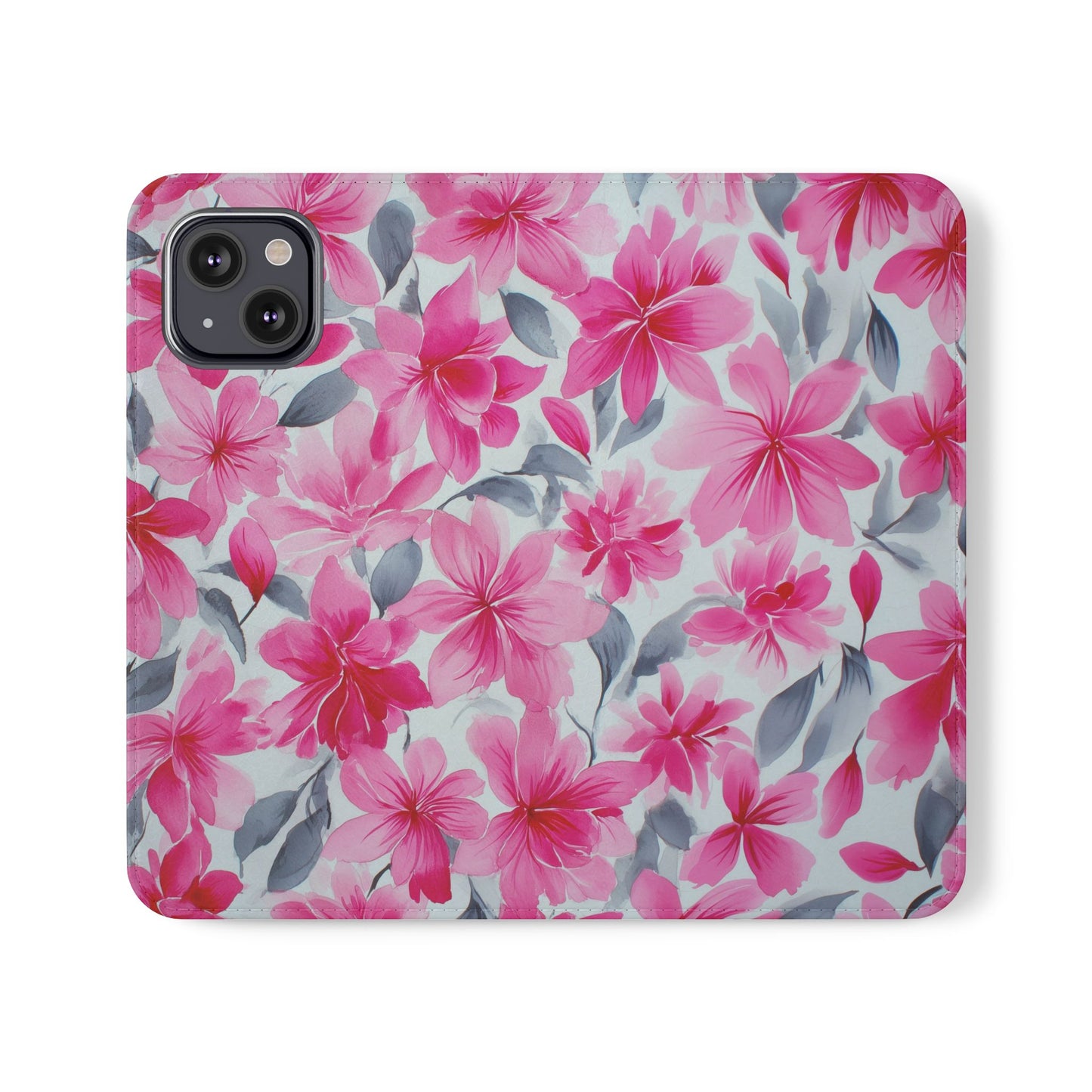 Floral Flip Phone Cases, Elegant Smartphone Covers, Spring Decor, Stylish Gift for Her, Patterned Wallet Case, Trendy Phone Protectors