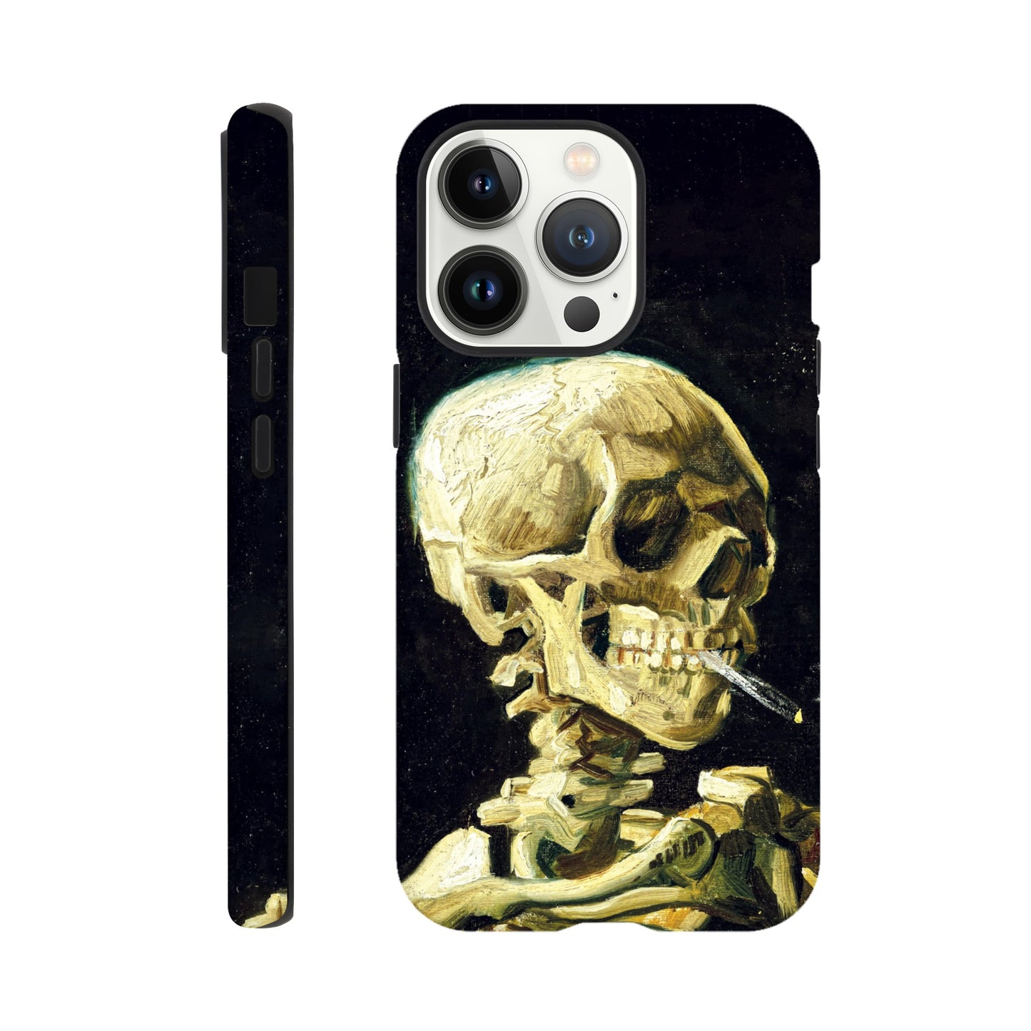 Head of a skeleton with a burning cigarette By Vincent Van Gogh - Phone case sturdy