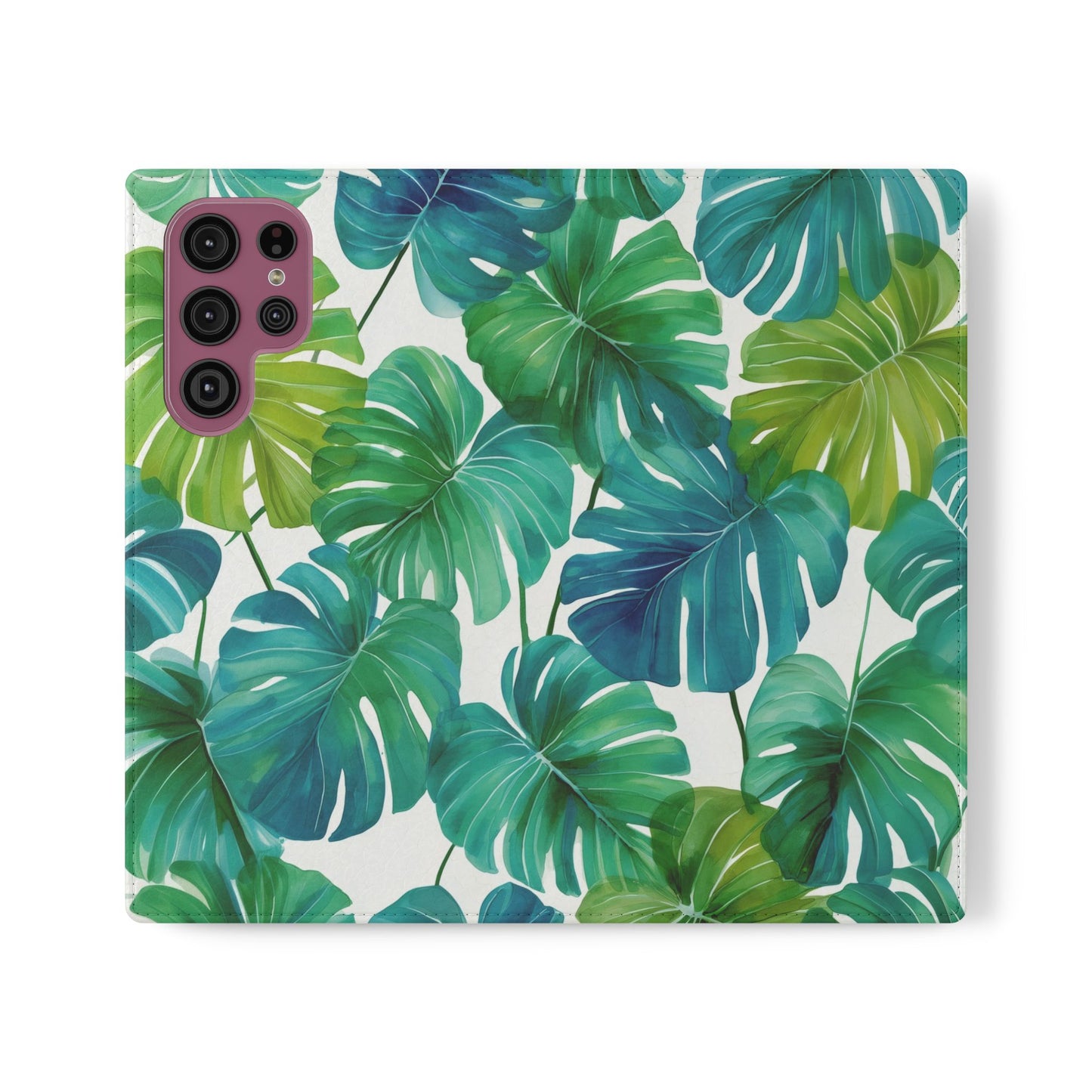Tropical Leaf Phone Case, Flip Case for Smartphones, Modern Phone Cover, Gift for Nature Lovers, Travel Accessory, Tropical Vibes
