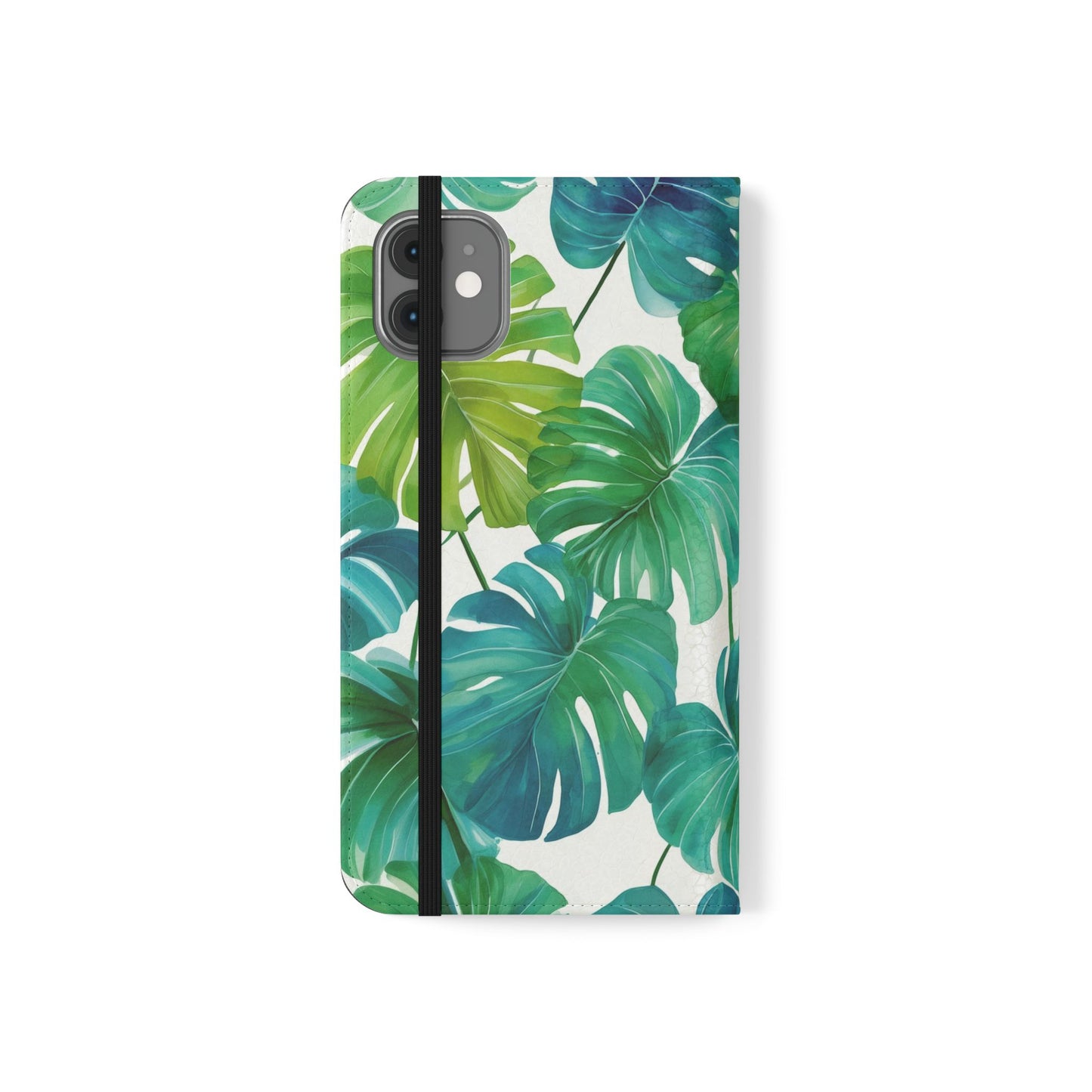 Tropical Leaf Phone Case, Flip Case for Smartphones, Modern Phone Cover, Gift for Nature Lovers, Travel Accessory, Tropical Vibes