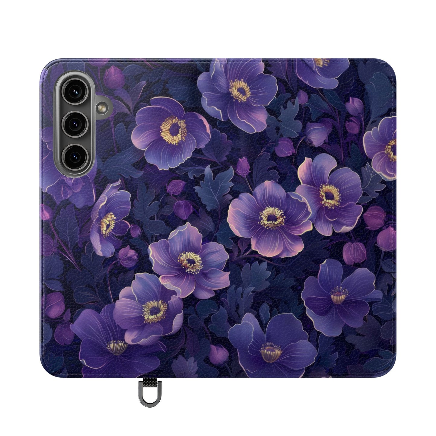 Floral Print Flip Case for Phone, Elegant Protective Cover, Stylish Wallet Case, Ideal Gift for Her, Trendy Cell Phone Accessory