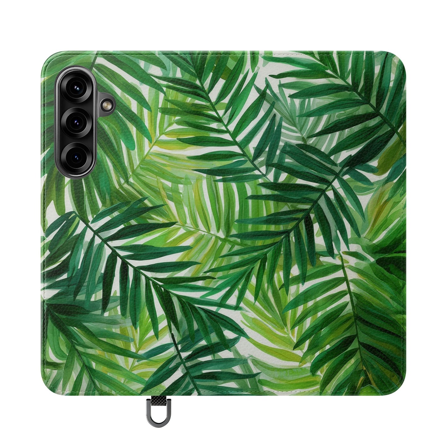 Tropical Leaf Flip Case for Phones, Eco-Friendly Phone Cover, Stylish Wallet Case, Perfect Gift for Nature Lovers, Spring/Summer Accessory