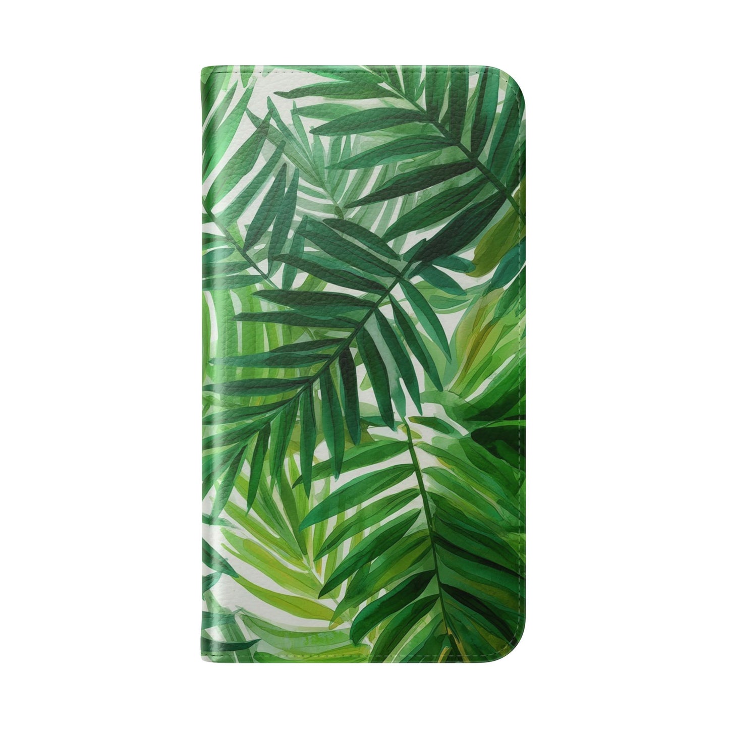 Tropical Leaf Flip Case for Phones, Eco-Friendly Phone Cover, Stylish Wallet Case, Perfect Gift for Nature Lovers, Spring/Summer Accessory