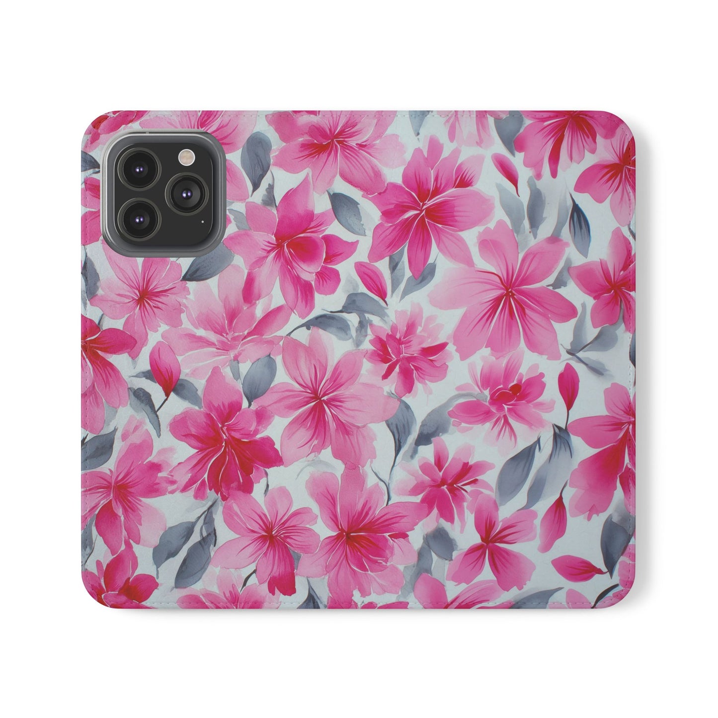 Floral Flip Phone Cases, Elegant Smartphone Covers, Spring Decor, Stylish Gift for Her, Patterned Wallet Case, Trendy Phone Protectors