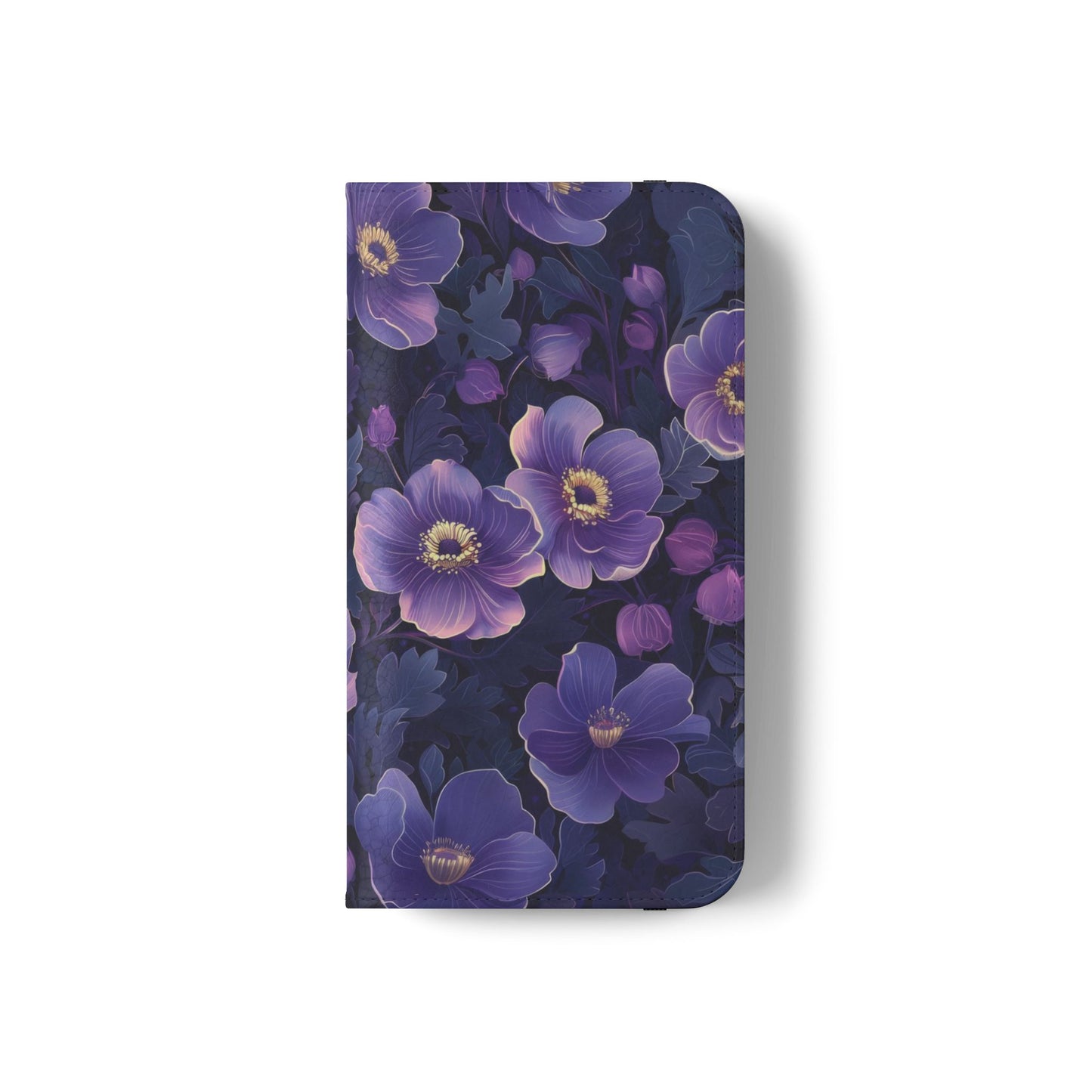 Floral Print Flip Case for Phone, Elegant Protective Cover, Stylish Wallet Case, Ideal Gift for Her, Trendy Cell Phone Accessory