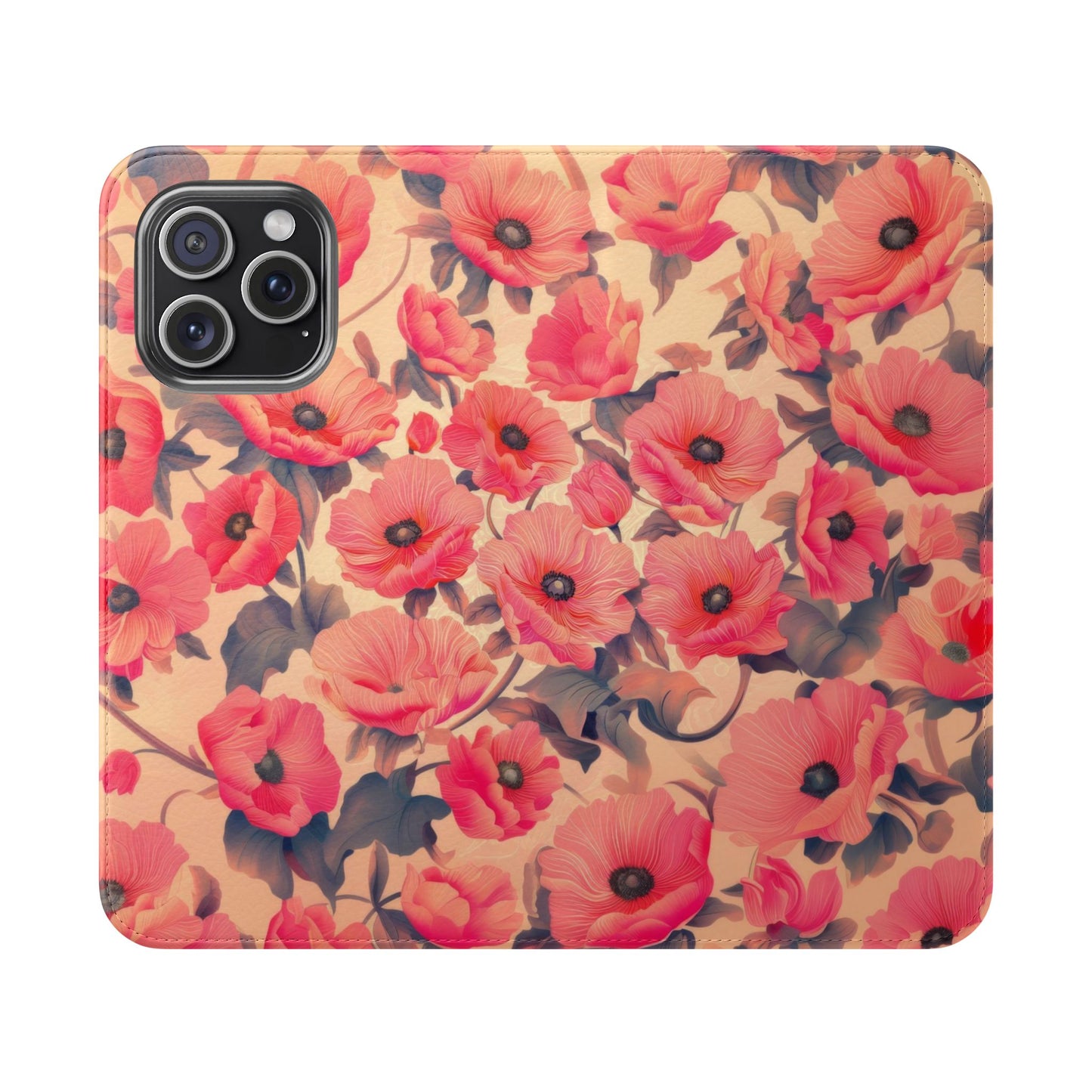 Floral Flip Phone Case - Stylish Smartphone Protector, Floral Design Case, Gift for Her, Trendy Tech Accessory, Mother's Day Gift
