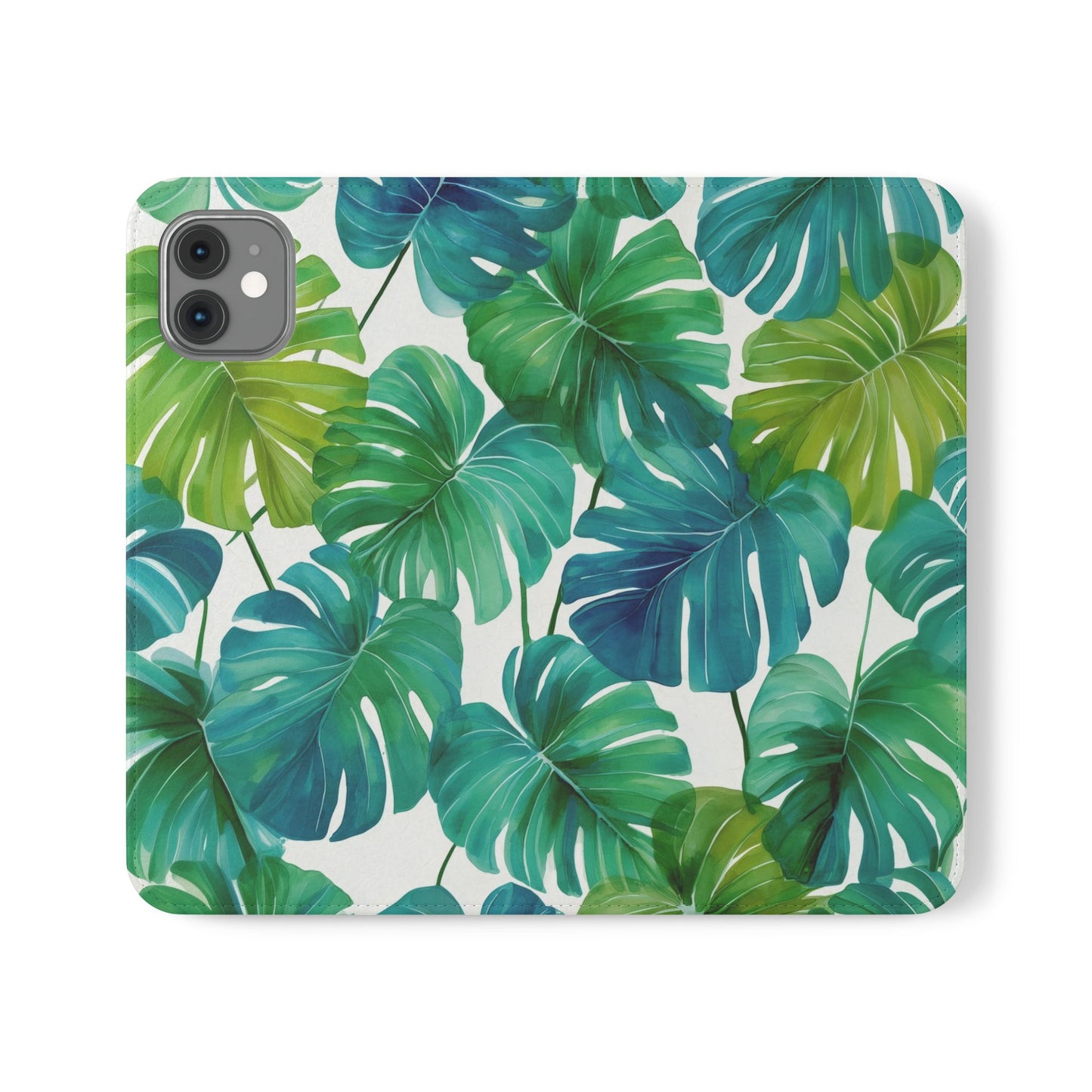 Tropical Leaf Phone Case, Flip Case for Smartphones, Modern Phone Cover, Gift for Nature Lovers, Travel Accessory, Tropical Vibes