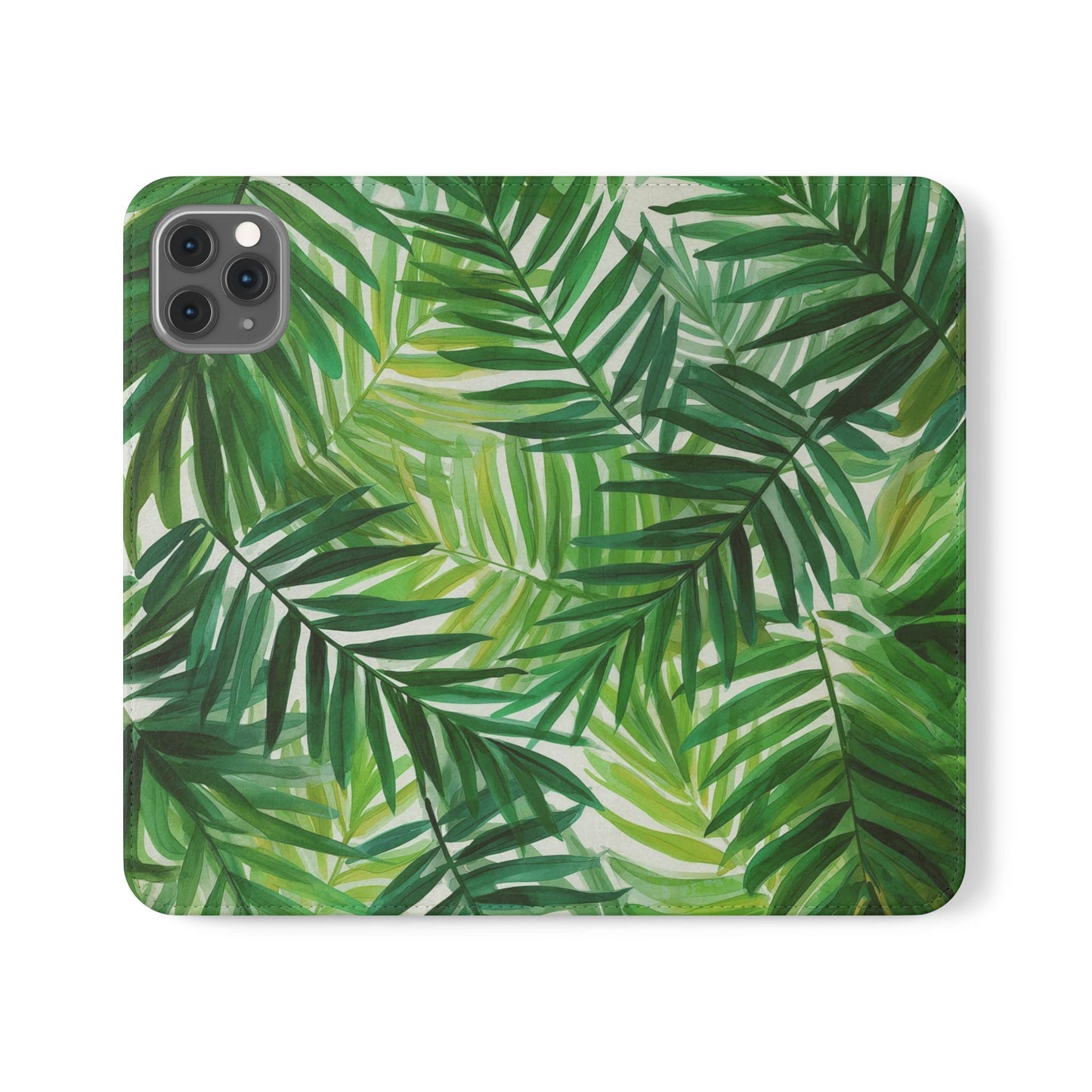 Tropical Leaf Flip Case for Phones, Eco-Friendly Phone Cover, Stylish Wallet Case, Perfect Gift for Nature Lovers, Spring/Summer Accessory
