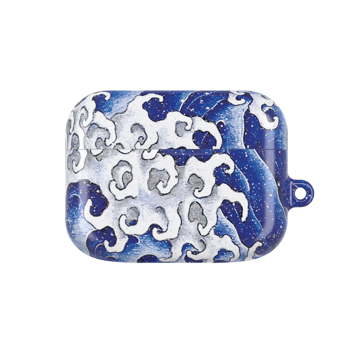 Stylish AirPod Cases with Masculine Wave by Hokusai Design, Trendy Tech Accessories for Gift, Personal Use, Holidays, Beach Lovers, Music Enthusiasts