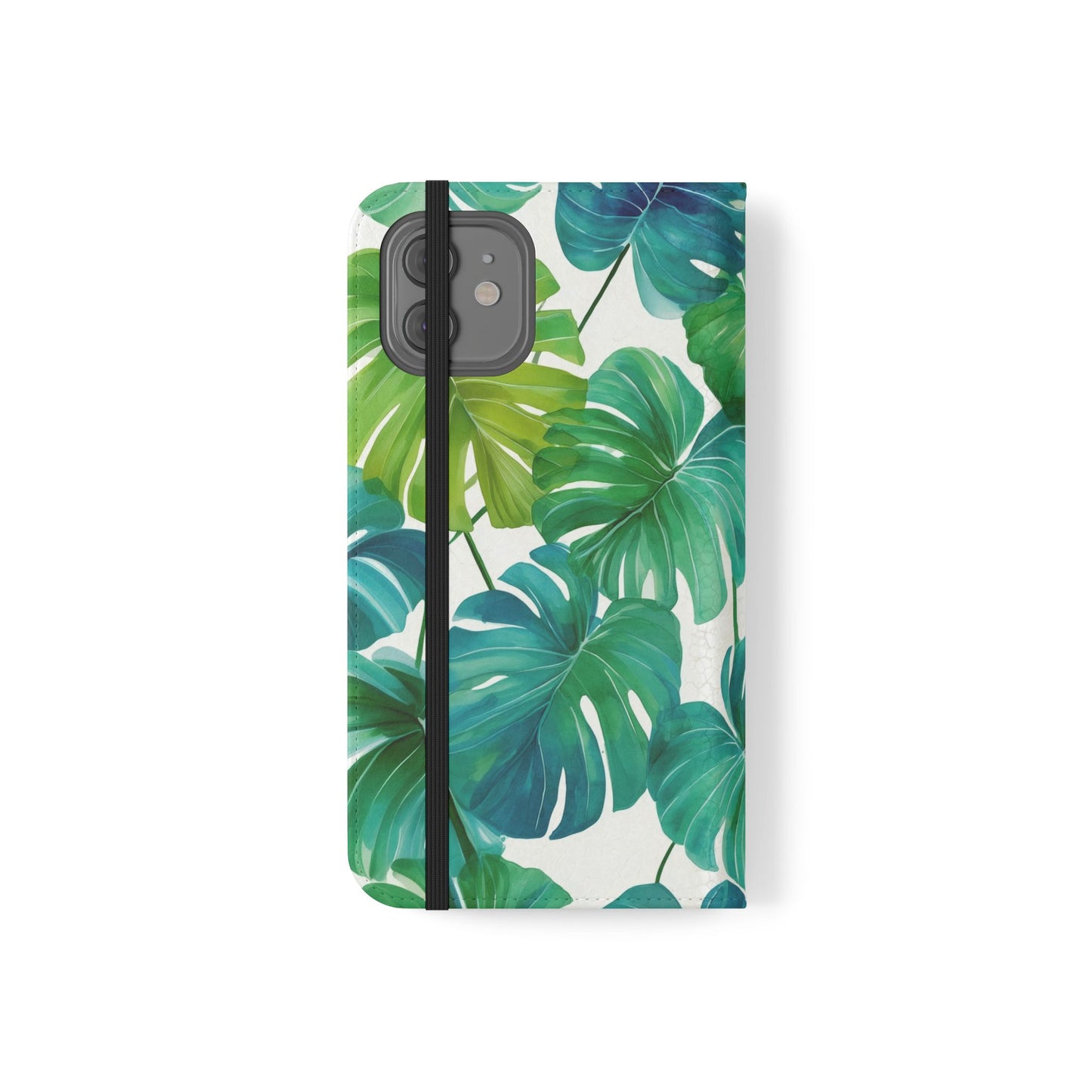Tropical Leaf Phone Case, Flip Case for Smartphones, Modern Phone Cover, Gift for Nature Lovers, Travel Accessory, Tropical Vibes