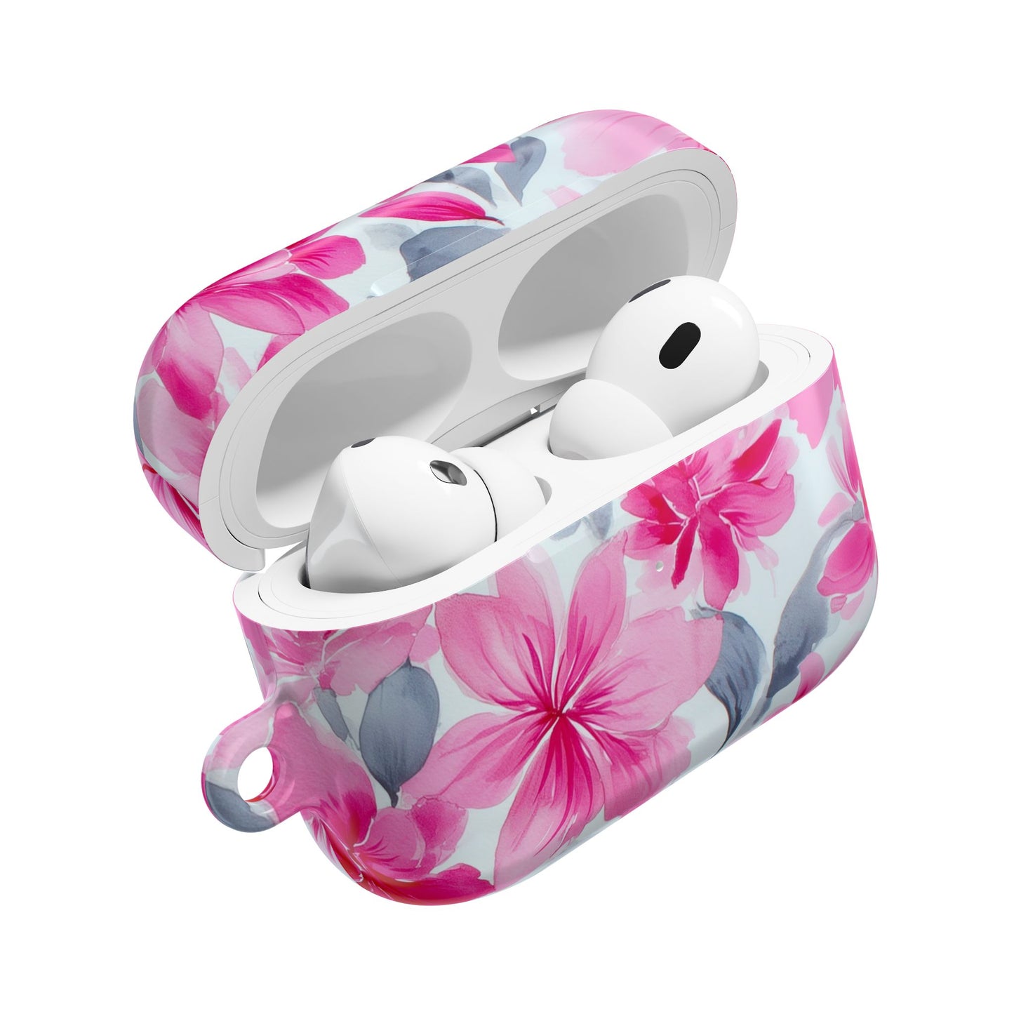 Floral AirPod Cases, Pink Flower Earbud Cover, Cute Tech Accessory, Gift for Her, Spring Vibes, Trendy Earphone Case