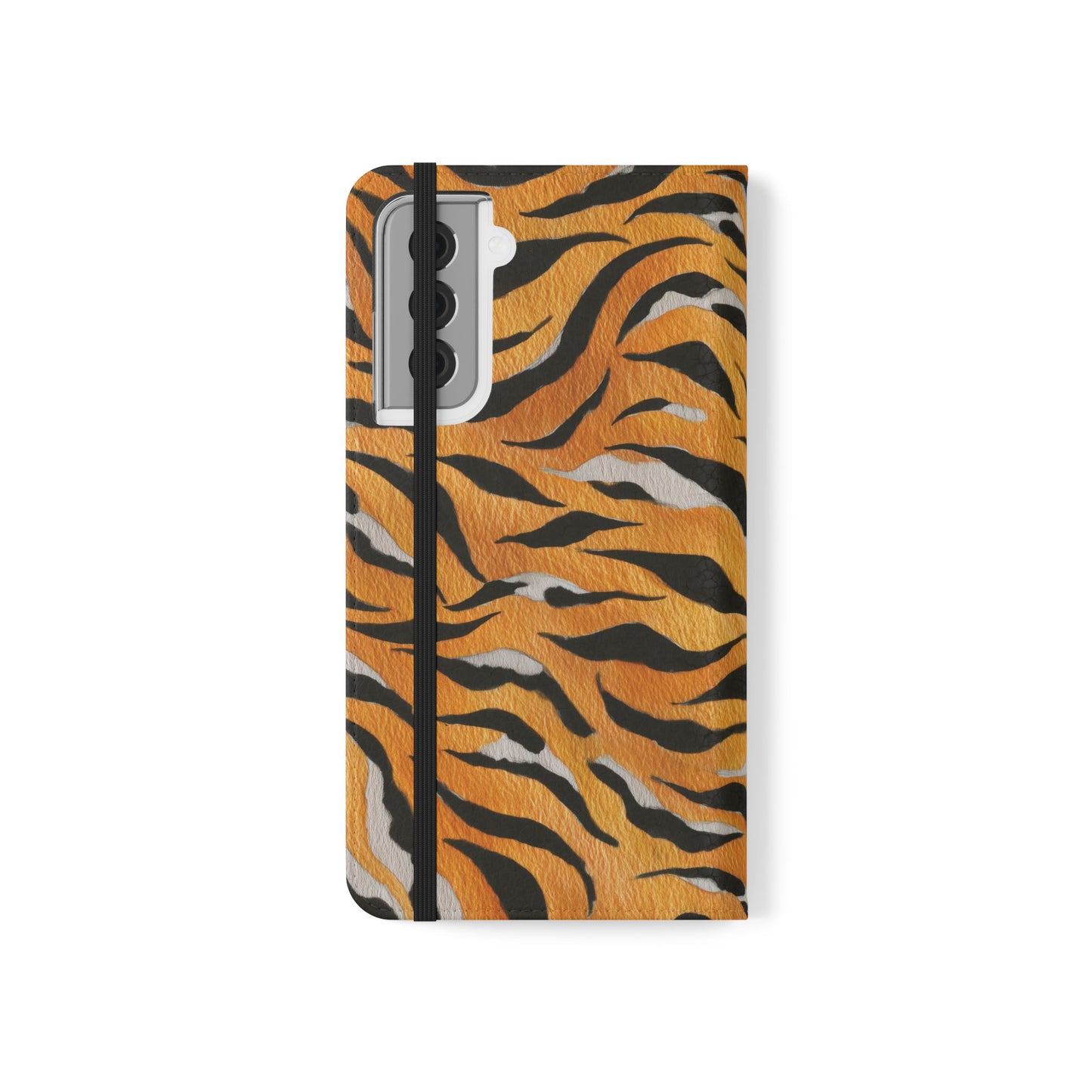 Tiger Print Flip Case, Personalized Phone Case, Stylish Wallet Case, Animal Print Cover, Gift for Wildlife Lovers