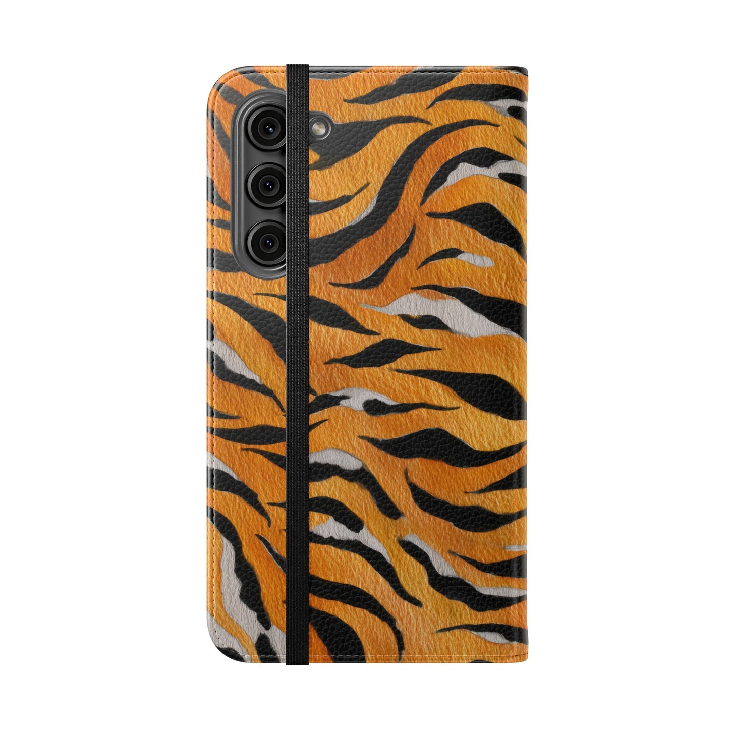 Tiger Print Flip Case, Personalized Phone Case, Stylish Wallet Case, Animal Print Cover, Gift for Wildlife Lovers