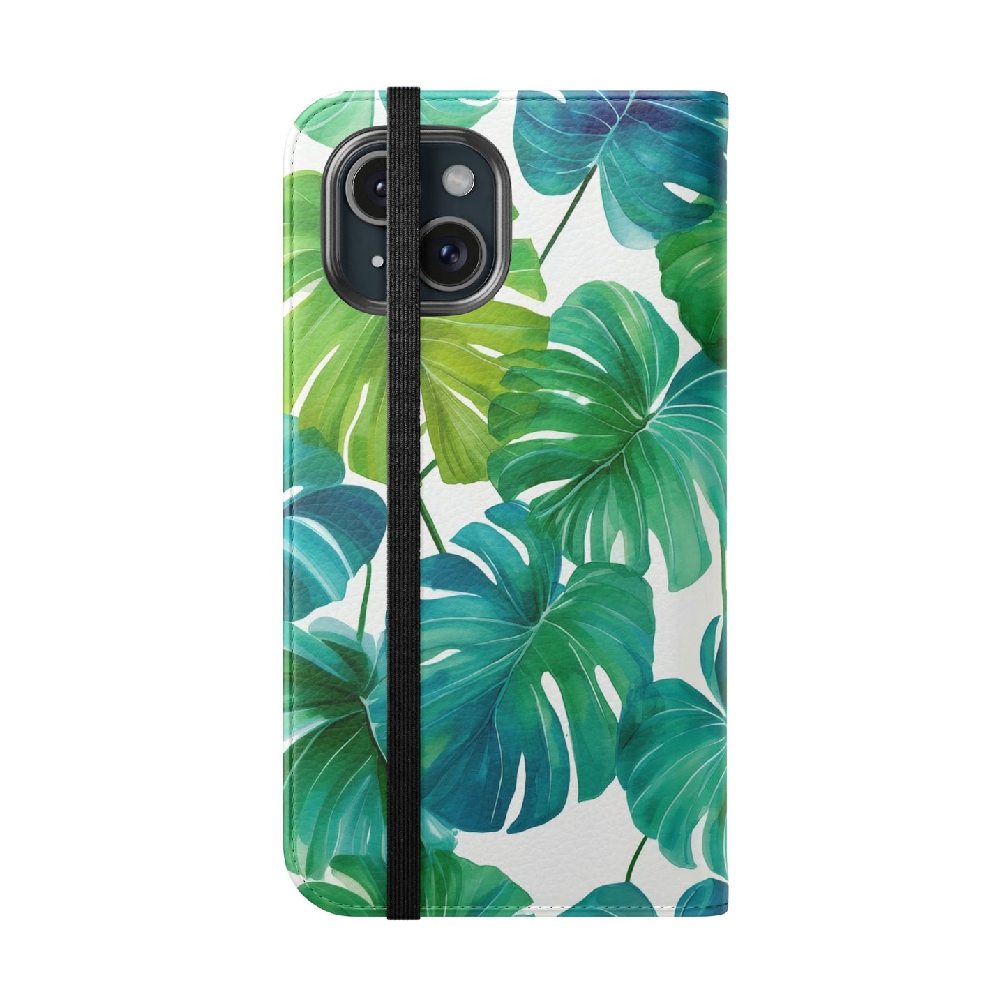 Tropical Leaf Phone Case, Flip Case for Smartphones, Modern Phone Cover, Gift for Nature Lovers, Travel Accessory, Tropical Vibes