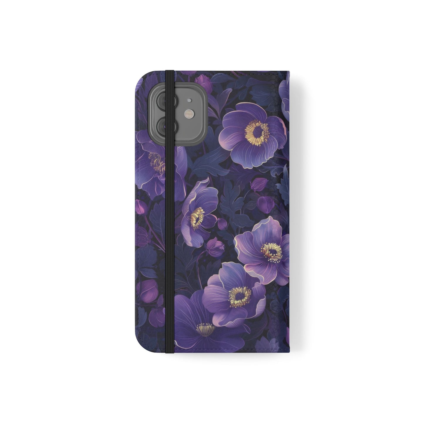 Floral Print Flip Case for Phone, Elegant Protective Cover, Stylish Wallet Case, Ideal Gift for Her, Trendy Cell Phone Accessory