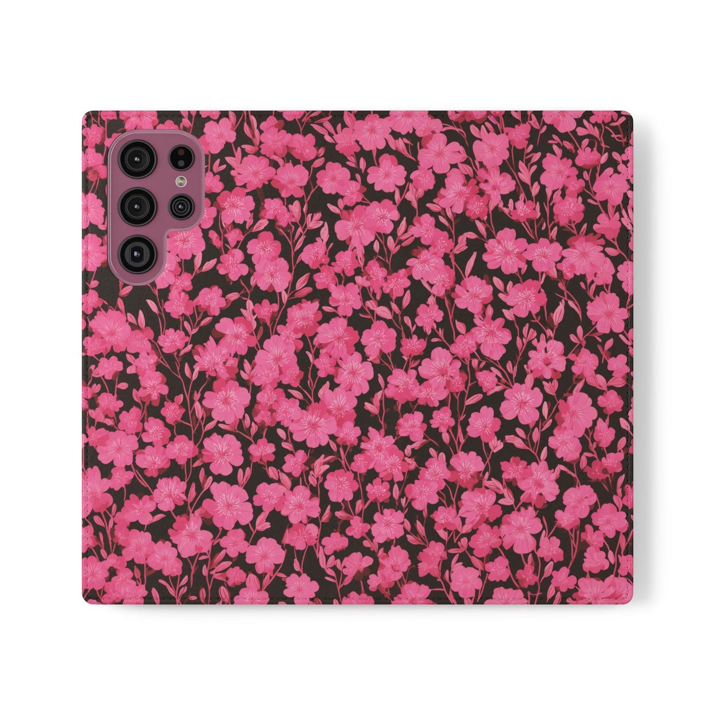 Floral Flip Cases for Phones, Cute Floral Phone Wallet, Gift for Her, Trendy Phone Accessories, Mother's Day Gift, Phone Protection