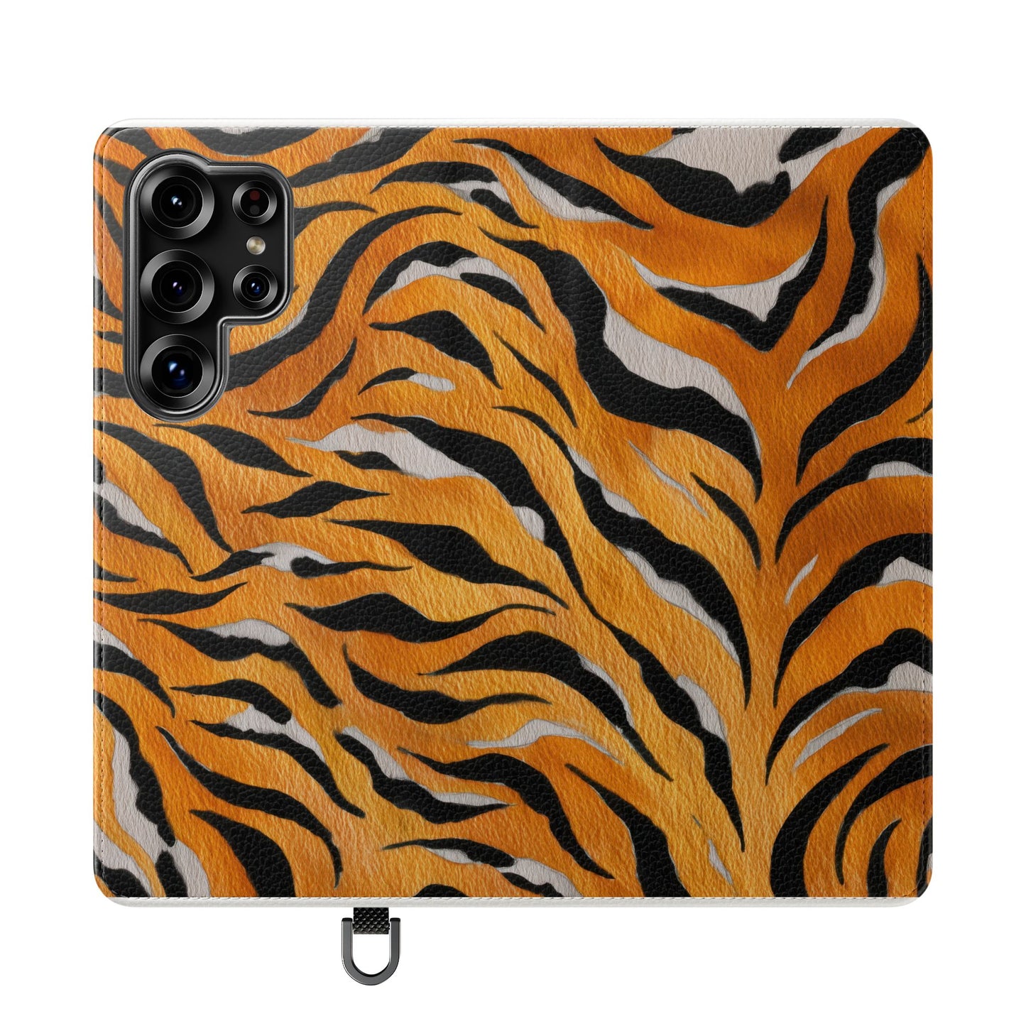 Tiger Print Flip Case, Personalized Phone Case, Stylish Wallet Case, Animal Print Cover, Gift for Wildlife Lovers