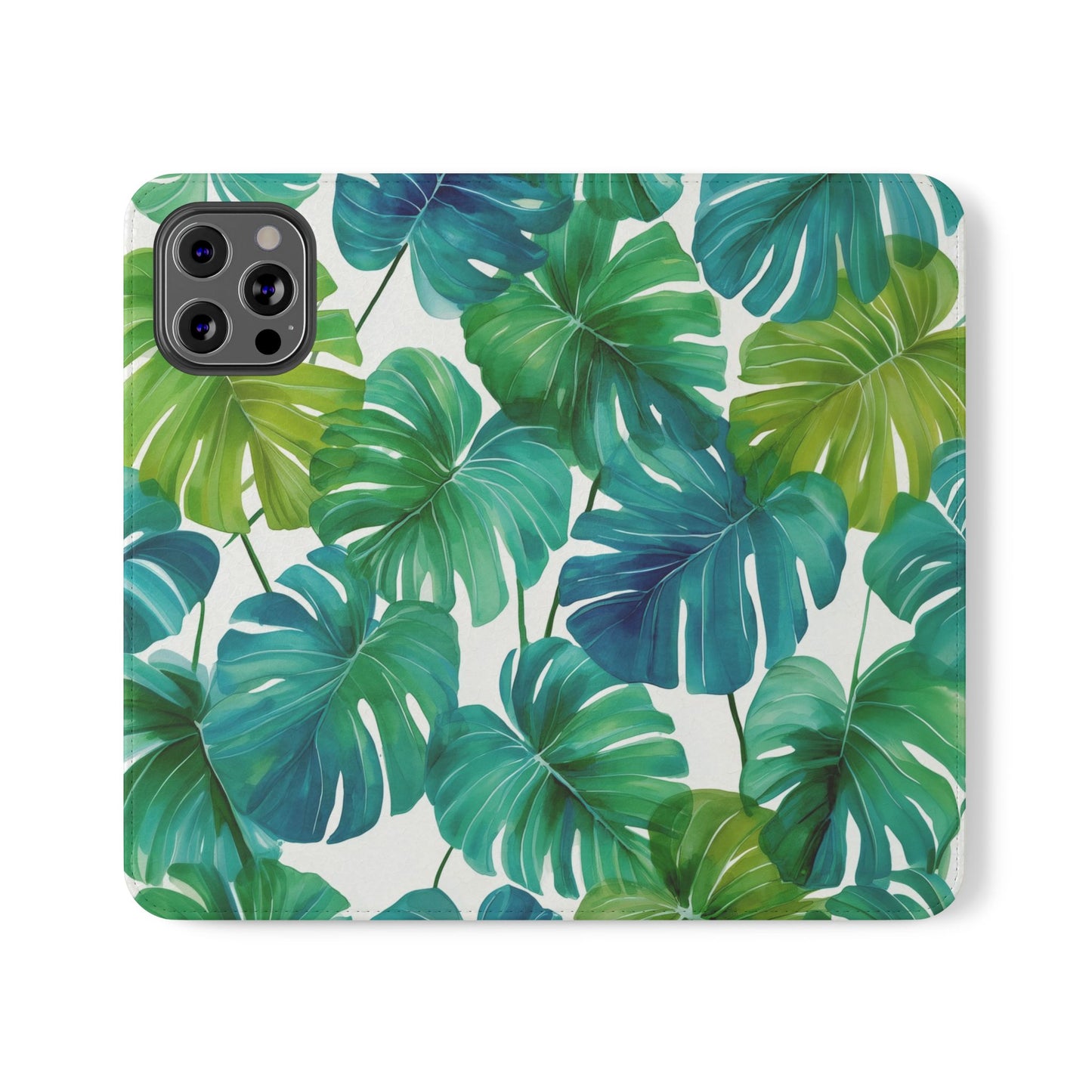 Tropical Leaf Phone Case, Flip Case for Smartphones, Modern Phone Cover, Gift for Nature Lovers, Travel Accessory, Tropical Vibes