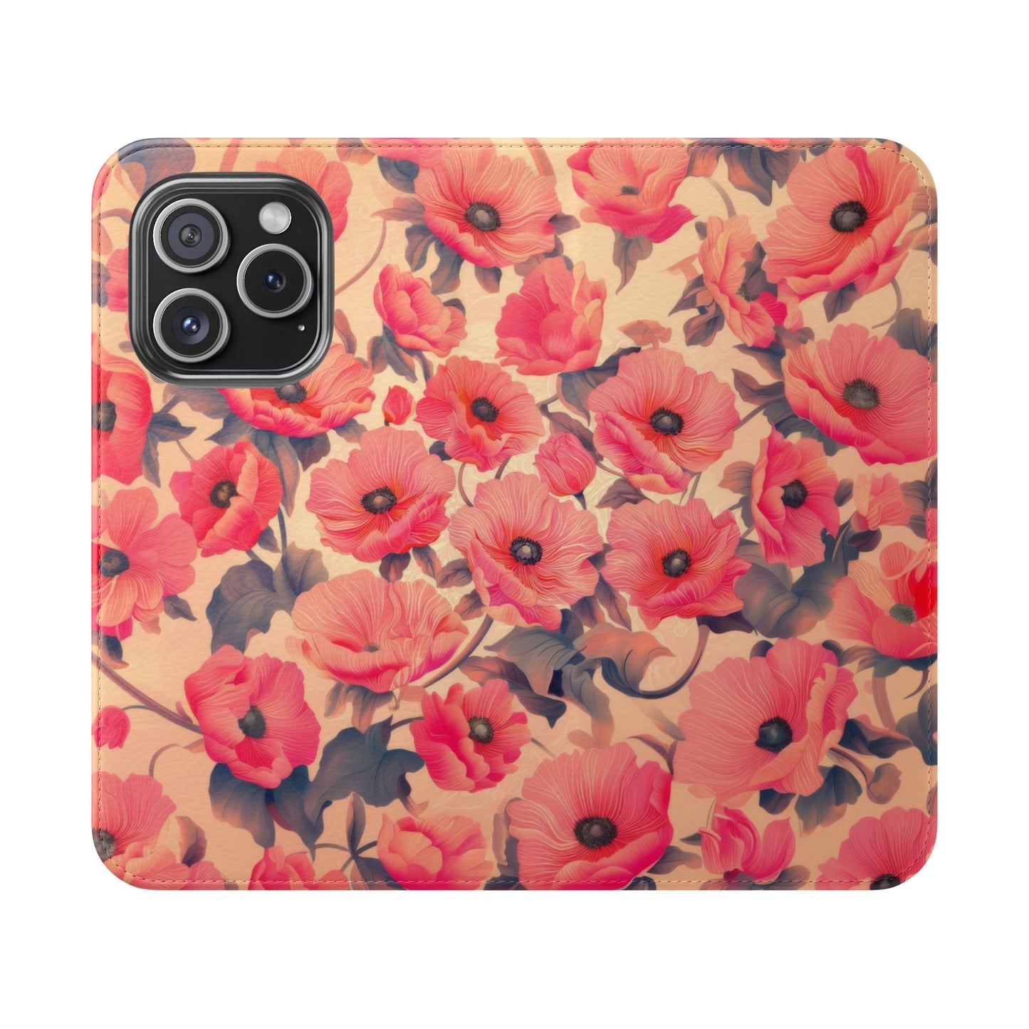 Floral Flip Phone Case - Stylish Smartphone Protector, Floral Design Case, Gift for Her, Trendy Tech Accessory, Mother's Day Gift