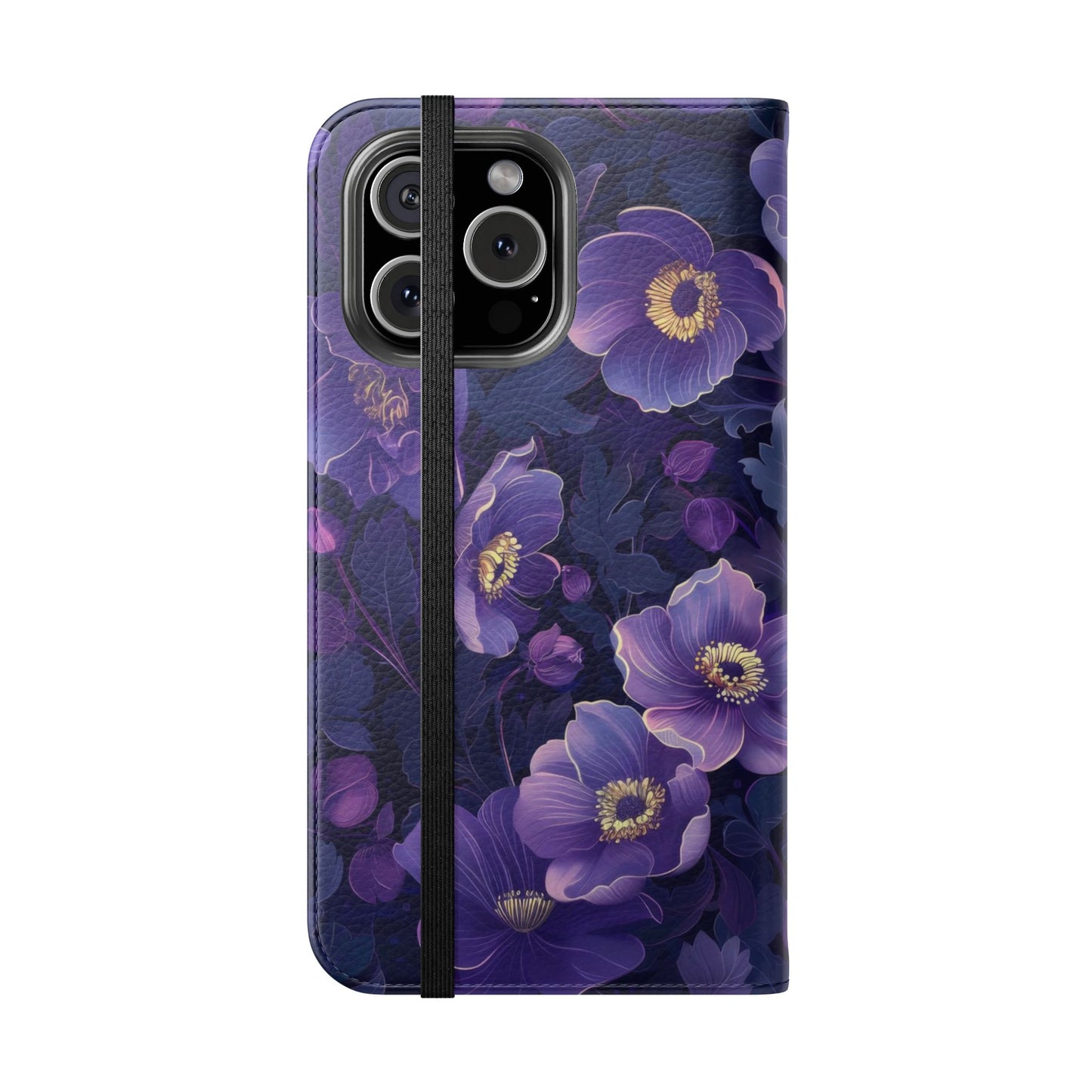 Floral Print Flip Case for Phone, Elegant Protective Cover, Stylish Wallet Case, Ideal Gift for Her, Trendy Cell Phone Accessory