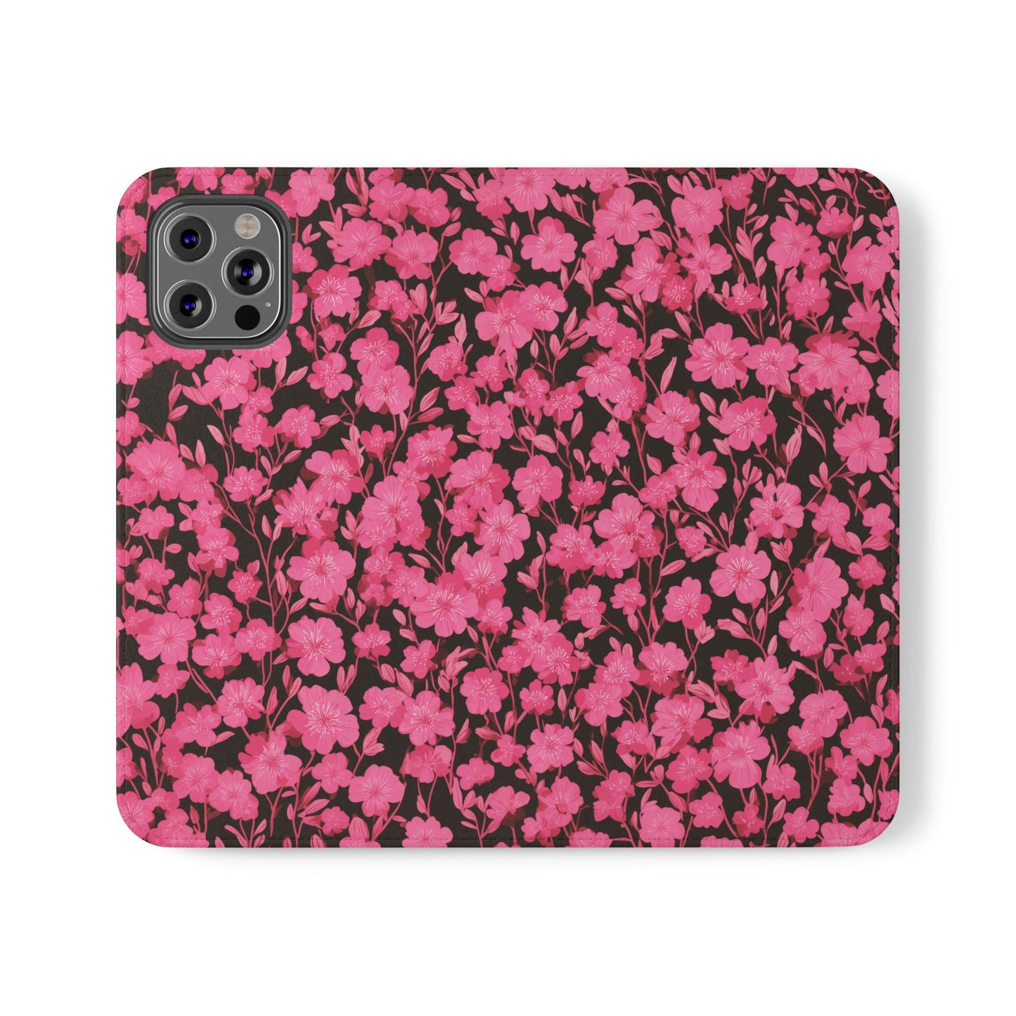 Floral Flip Cases for Phones, Cute Floral Phone Wallet, Gift for Her, Trendy Phone Accessories, Mother's Day Gift, Phone Protection