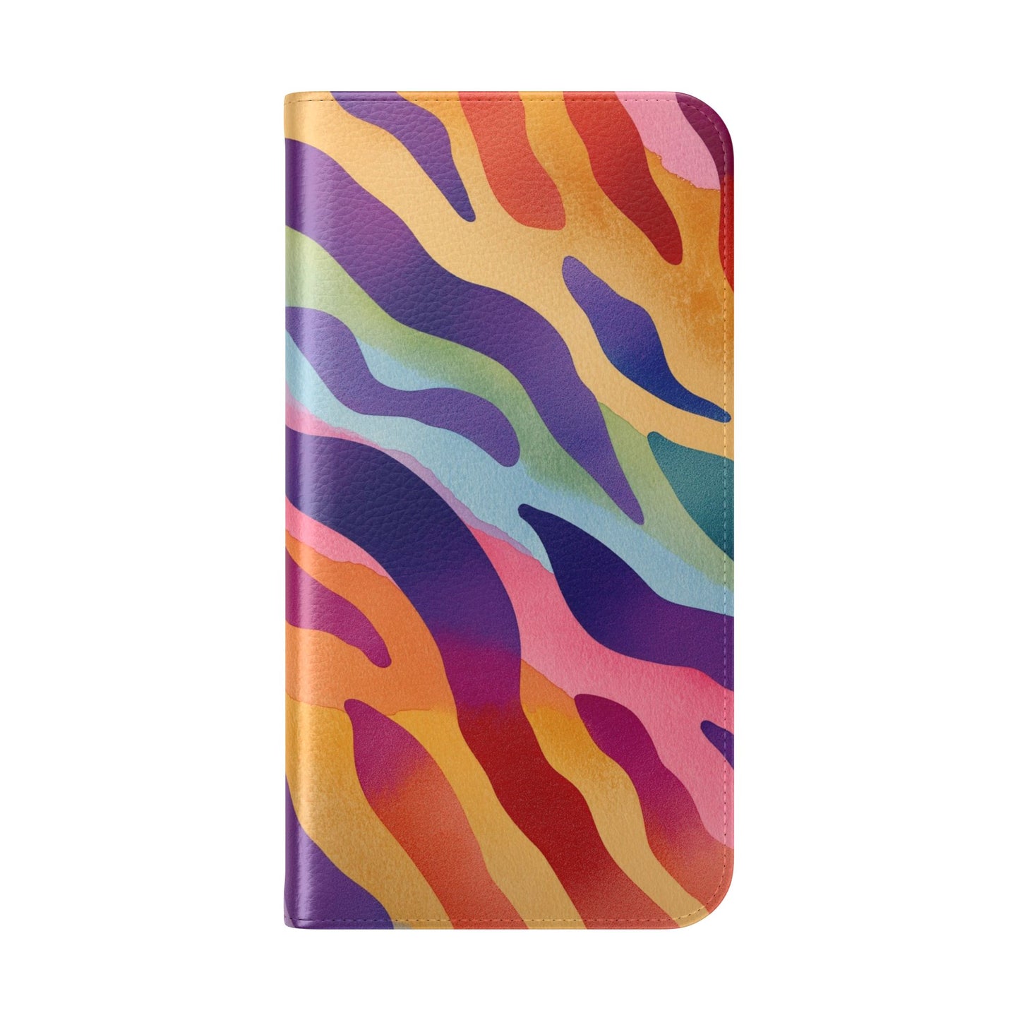 Colorful Zebra Print Phone Flip Case, Stylish Wallet Cover, Unique Mobile Accessory, Ideal Gift for Him/Her, Birthday/Anniversary Present