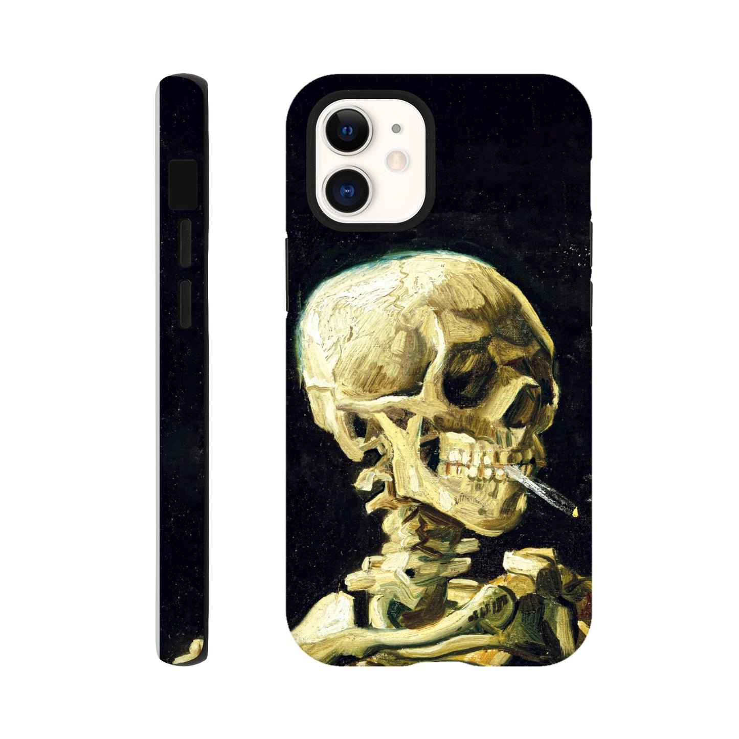 Head of a skeleton with a burning cigarette By Vincent Van Gogh - Phone case sturdy