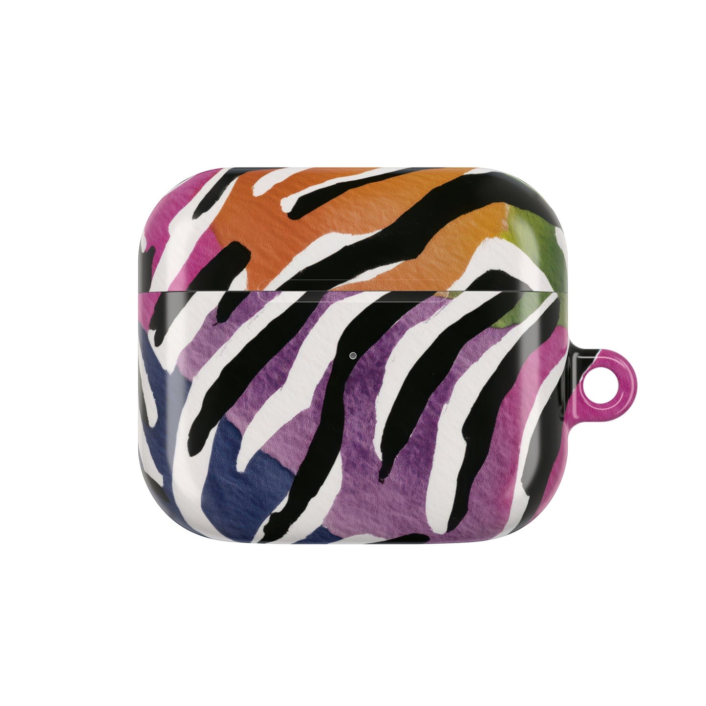 Vibrant Zebra Print AirPod Cases, Colorful Accessories, Unique Gifts, Tech Protection, Trendy Earbud Covers