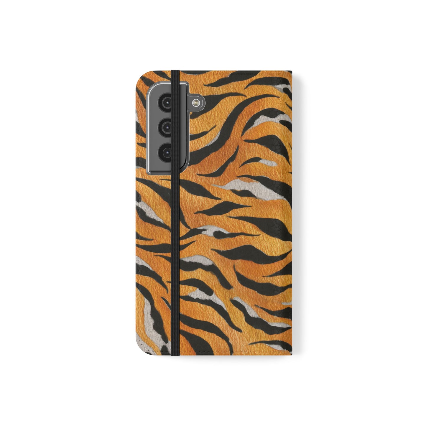 Tiger Print Flip Case, Personalized Phone Case, Stylish Wallet Case, Animal Print Cover, Gift for Wildlife Lovers