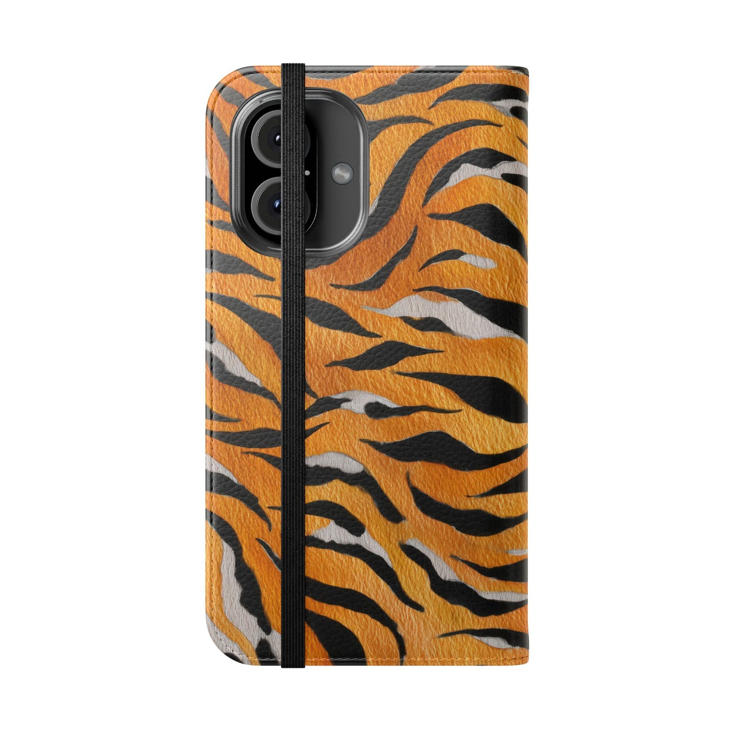 Tiger Print Flip Case, Personalized Phone Case, Stylish Wallet Case, Animal Print Cover, Gift for Wildlife Lovers